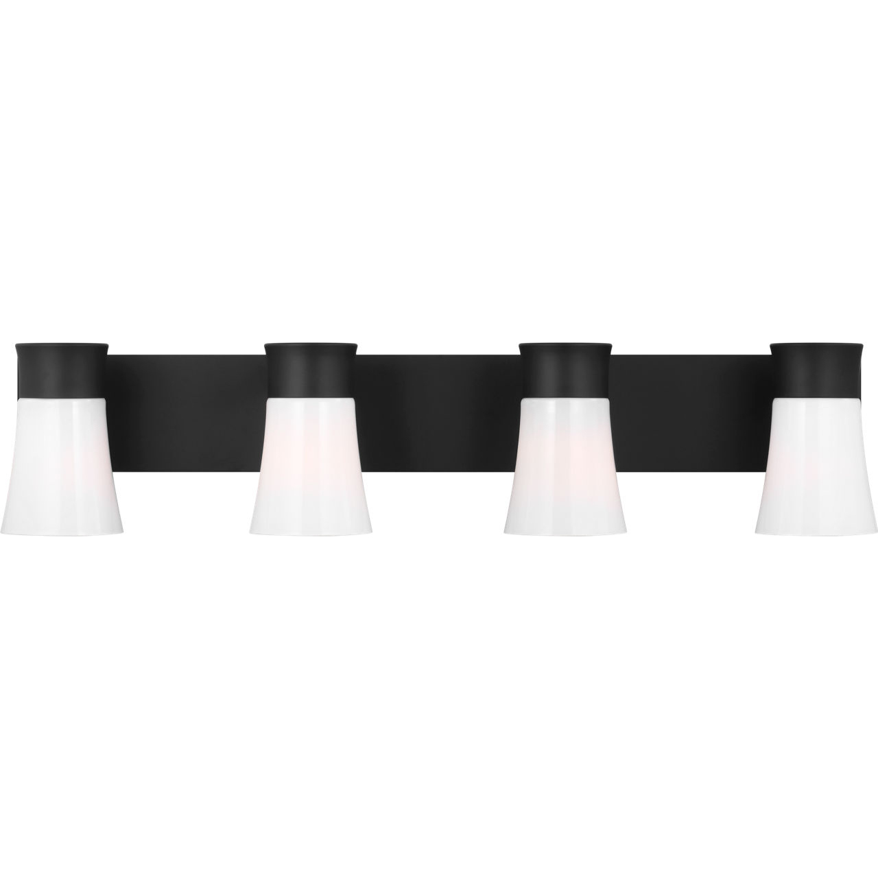Drew & Jonathan Scott Roy 4 Light 32.25 inch Midnight Black Vanity Light Wall Light