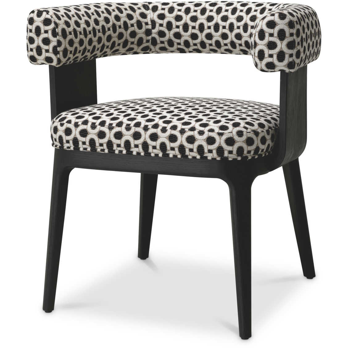 Dubois Black Oak Veneer and Sunbeam Black Dining Chair