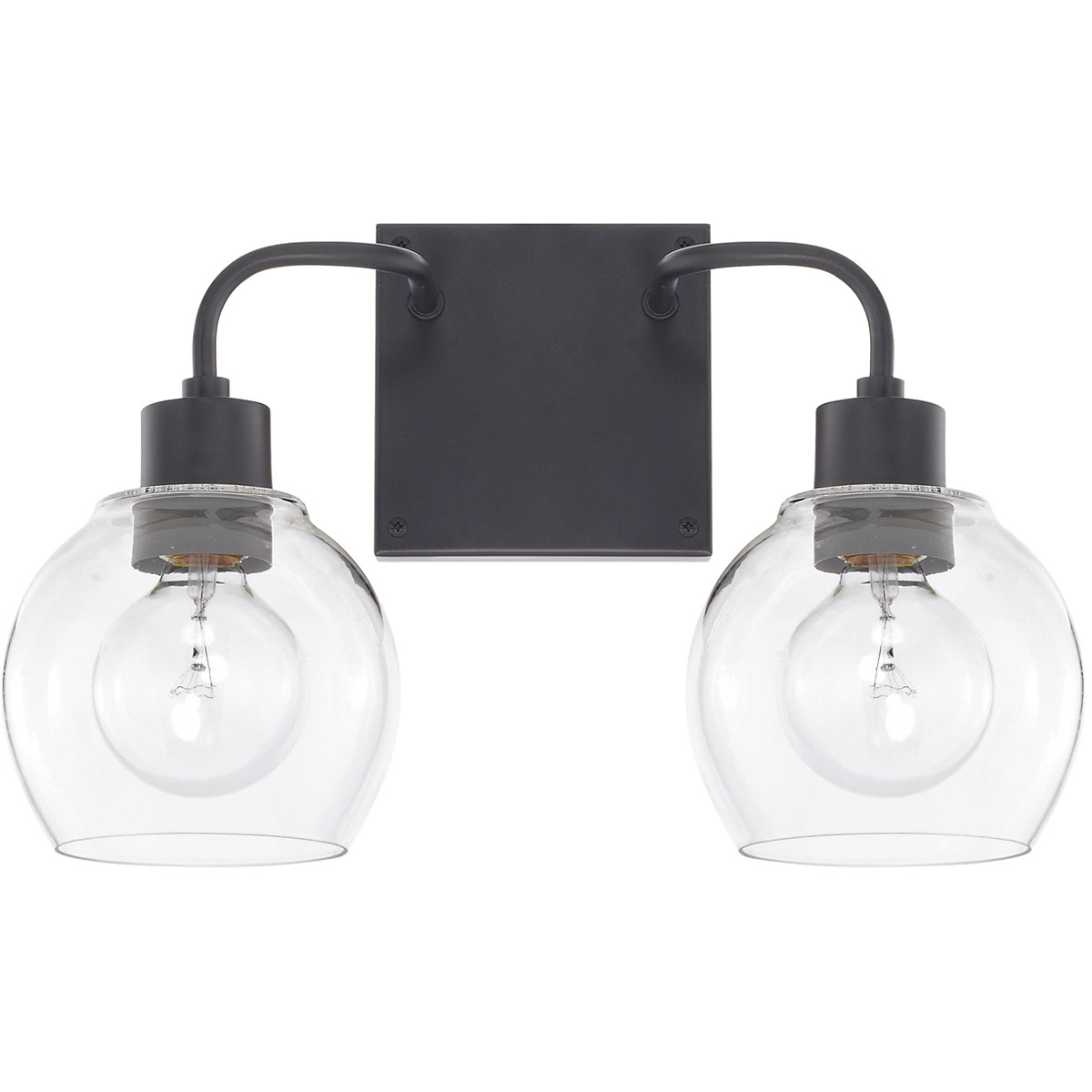 Tanner 2 Light 15 inch Matte Black Vanity Light Wall Light