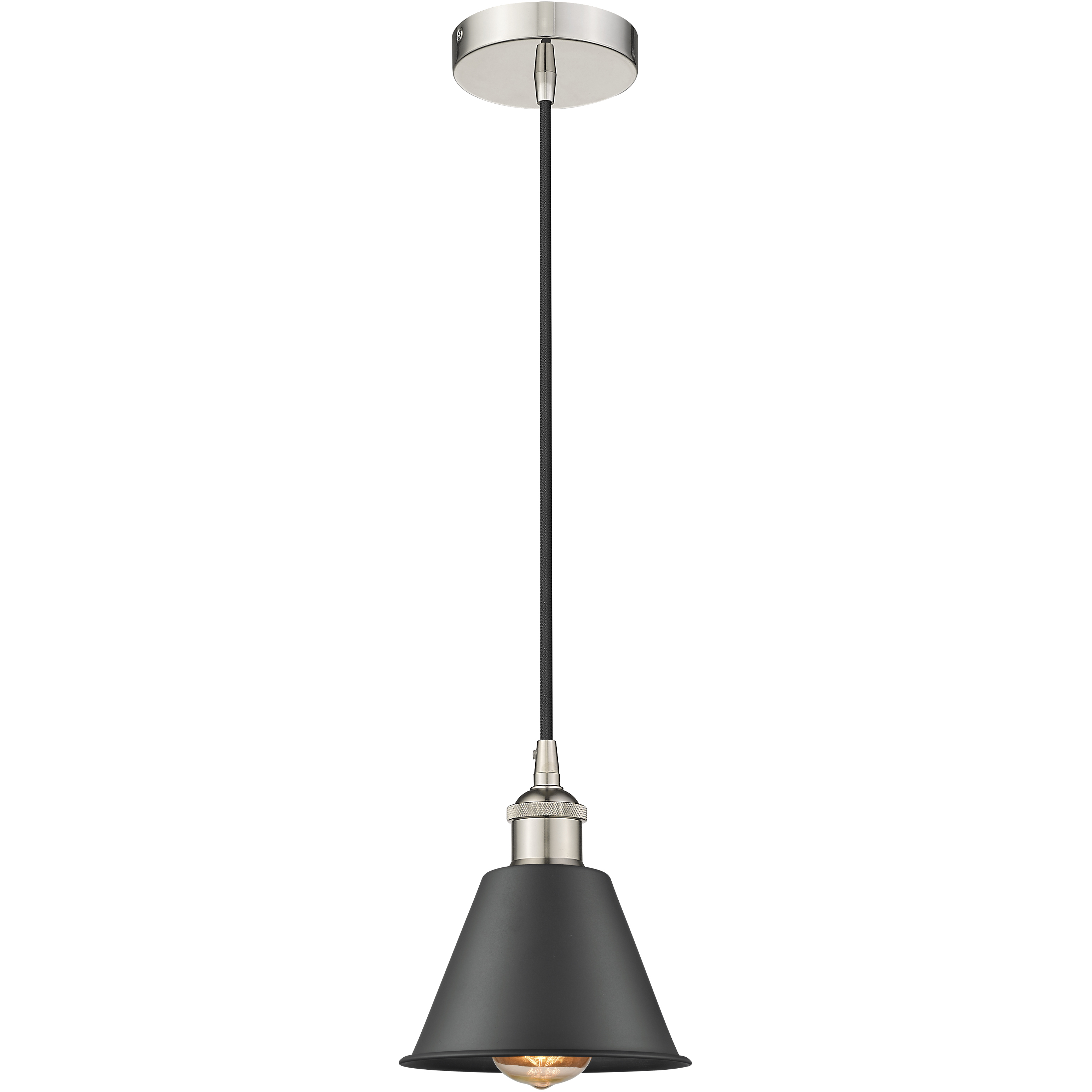 Edison Smithfield LED 7 inch Polished Nickel Mini Pendant Ceiling Light