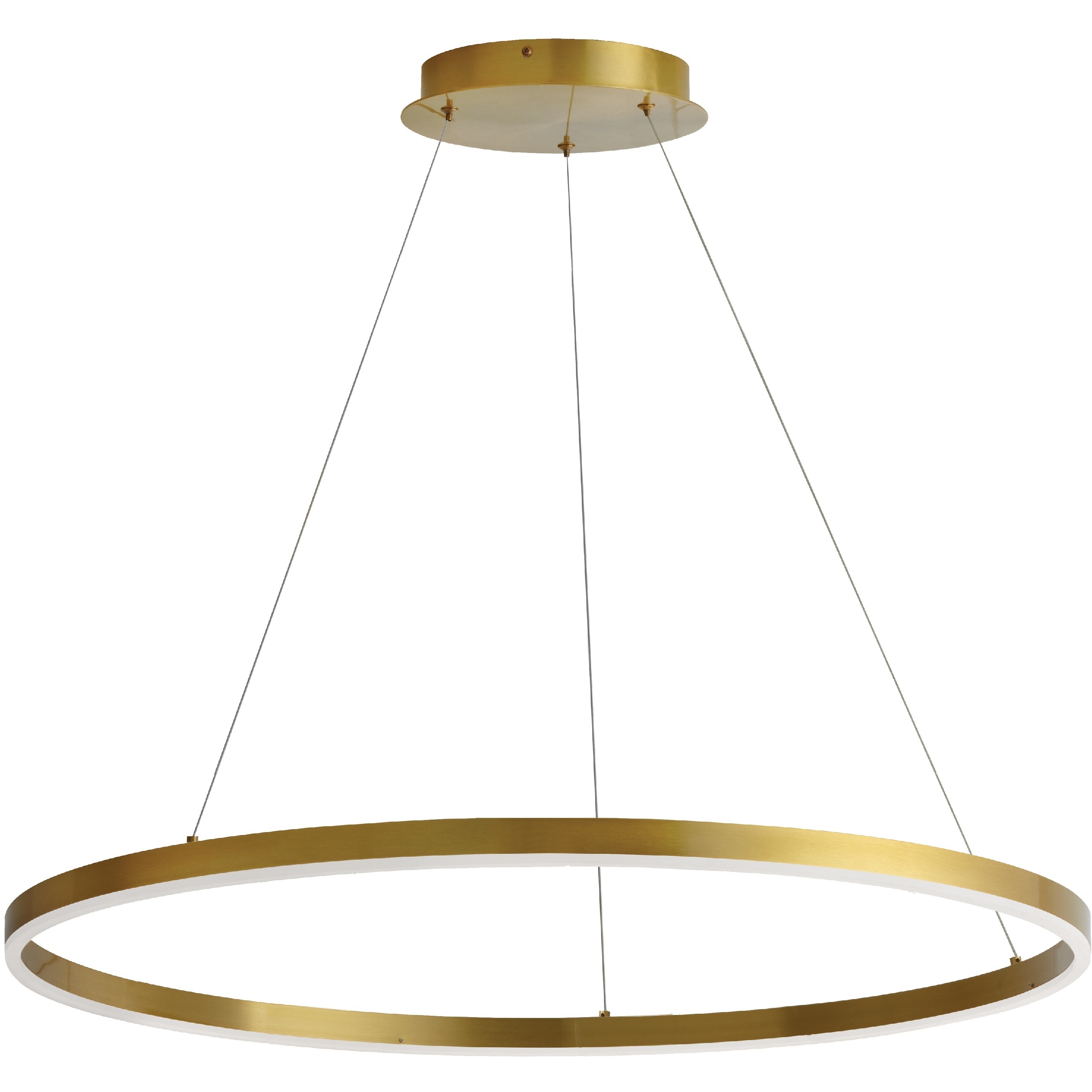 Circulo LED 32 inch Aged Brass Chandelier Ceiling Light