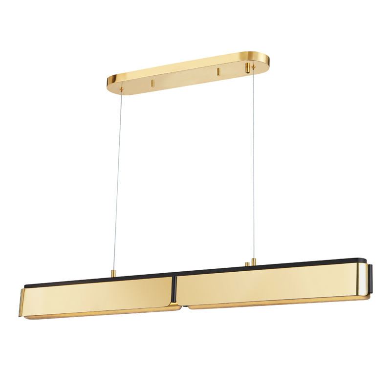 Tribeca LED 48.5 inch Aged Brass / Black Island Light Ceiling Light