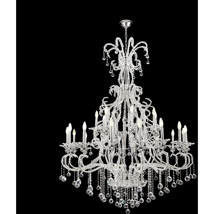 Pearl 16 Light 51 inch Silver Chandelier Ceiling Light
