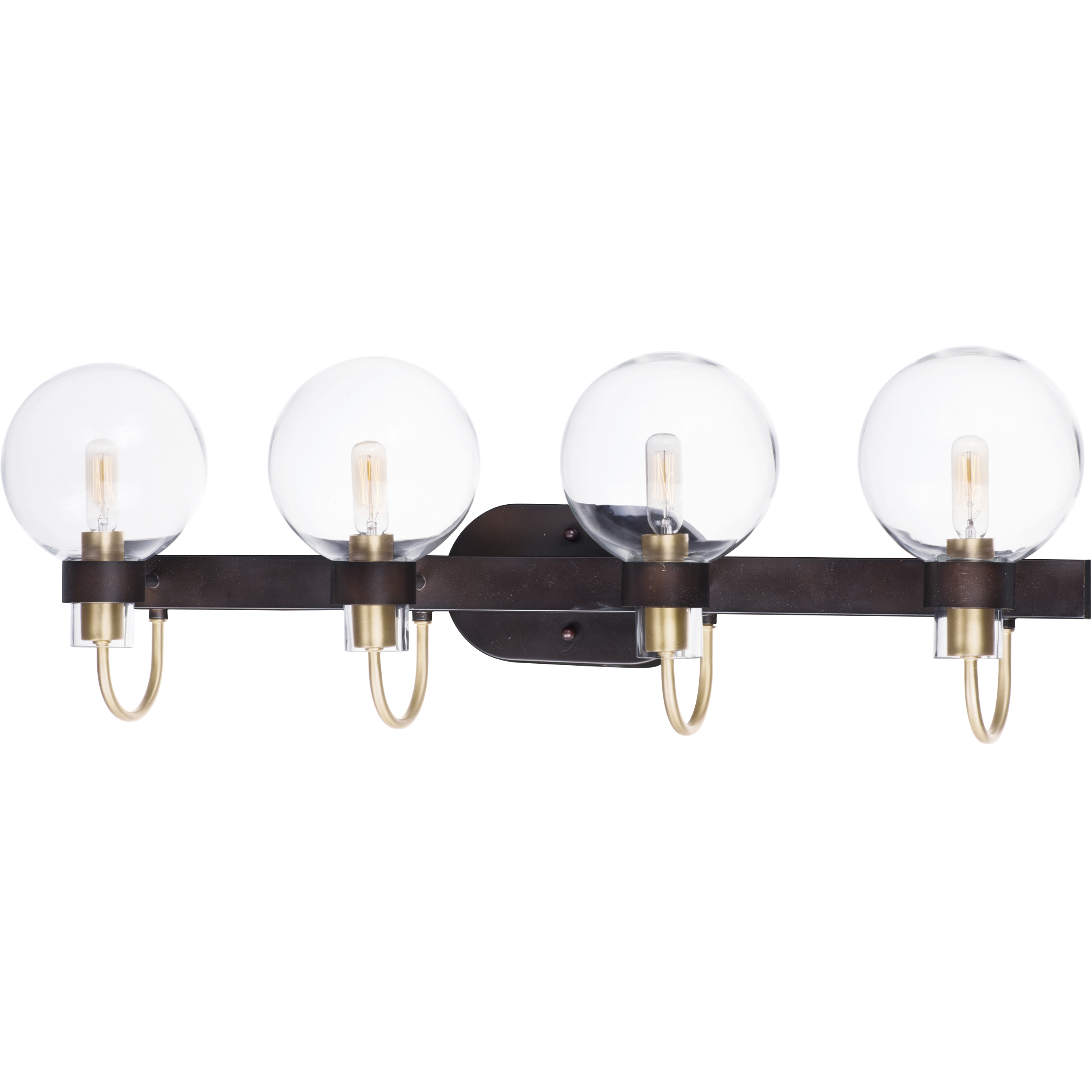 Bauhaus LED 33 inch Bronze and Satin Brass Bath Vanity Wall Light