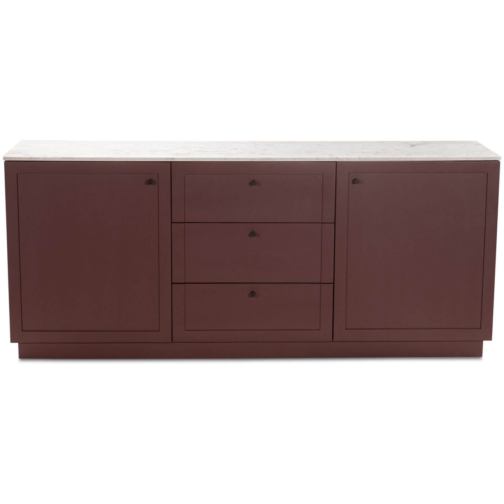 Nadine 78 X 20 inch RP Deep Burgundy Sideboard in Red