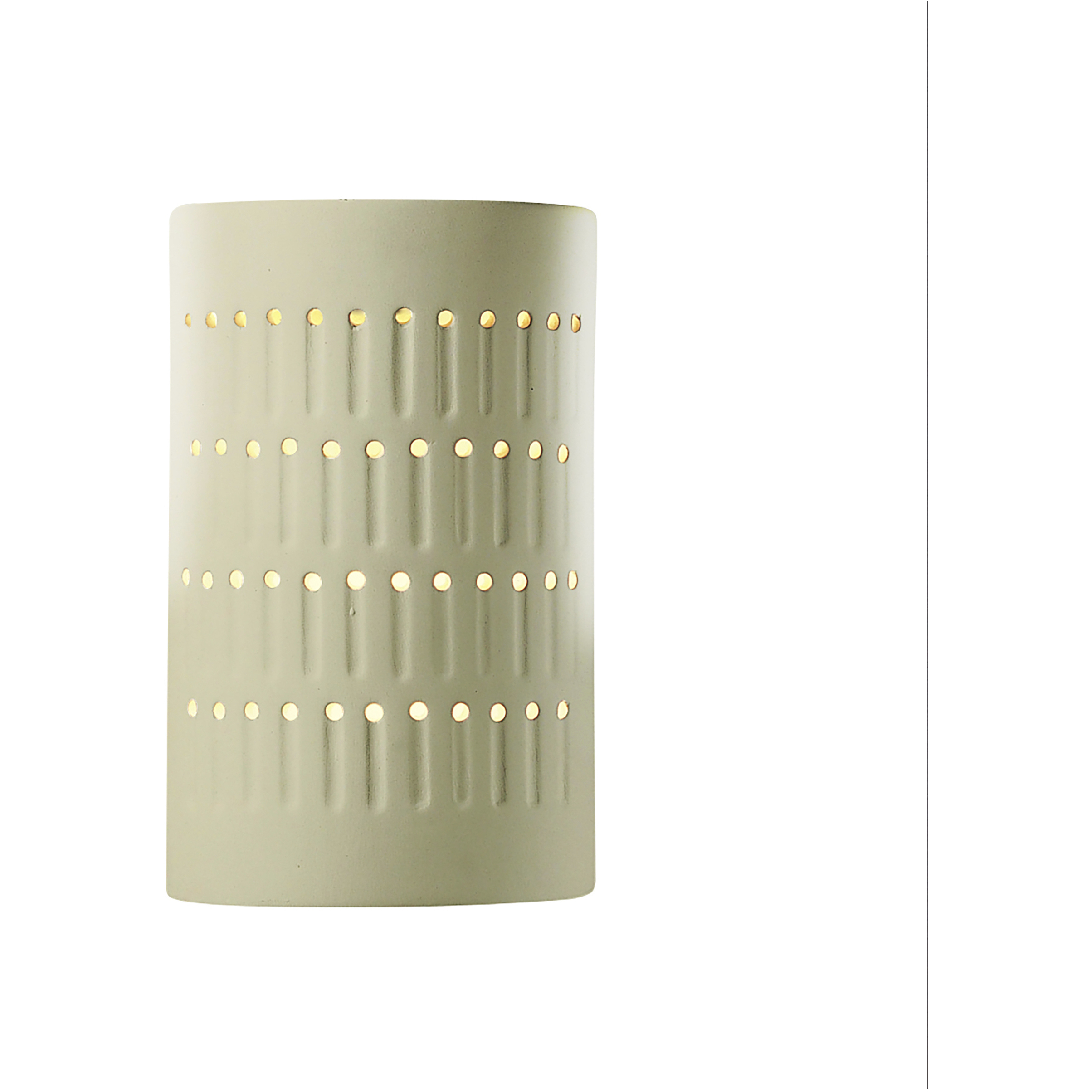 Ambiance Cactus Cylinder LED 5.75 inch Vanilla Gloss Wall Sconce Wall Light, Small