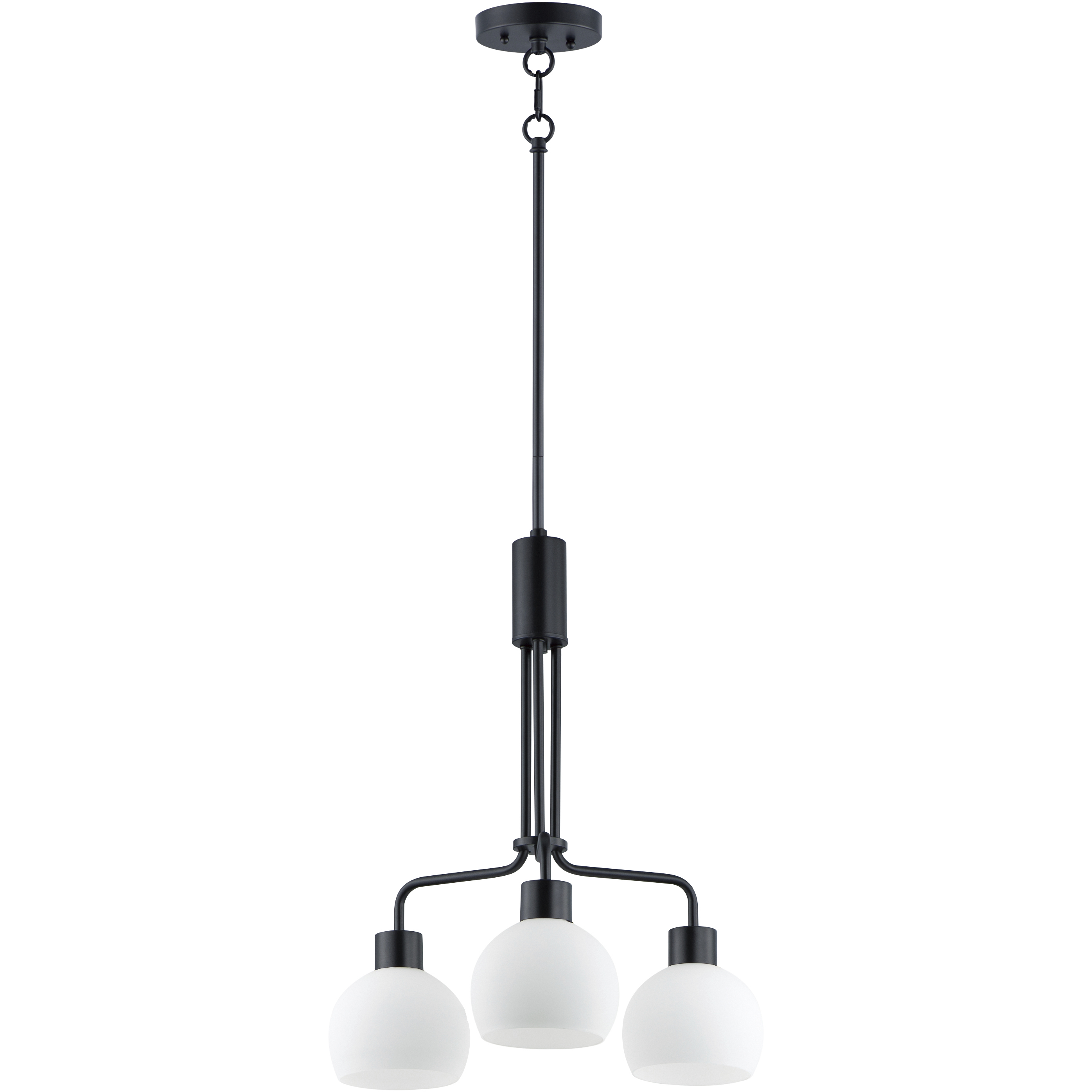 Coraline 3 Light 21 inch Black Chandelier Ceiling Light