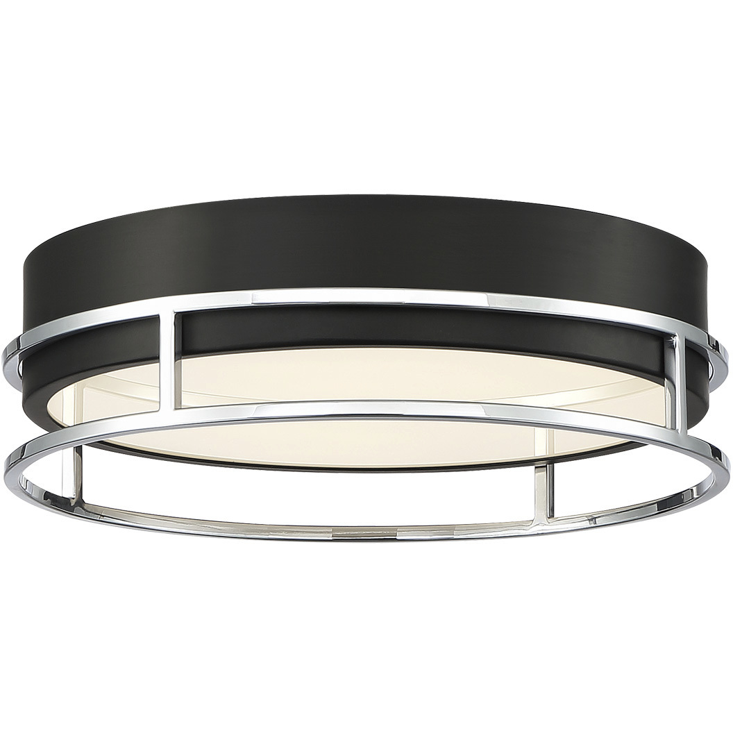 Eurofase 39315021 Grafice LED 13.25 inch Silver and Black Flush Mount