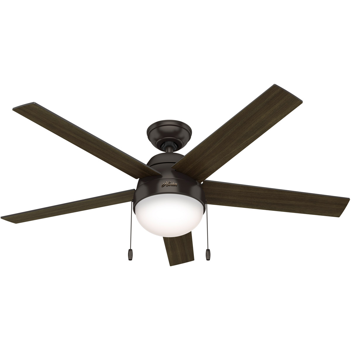 Anslee 52 inch Premier Bronze with American Walnut/Dark Walnut Blades Ceiling Fan
