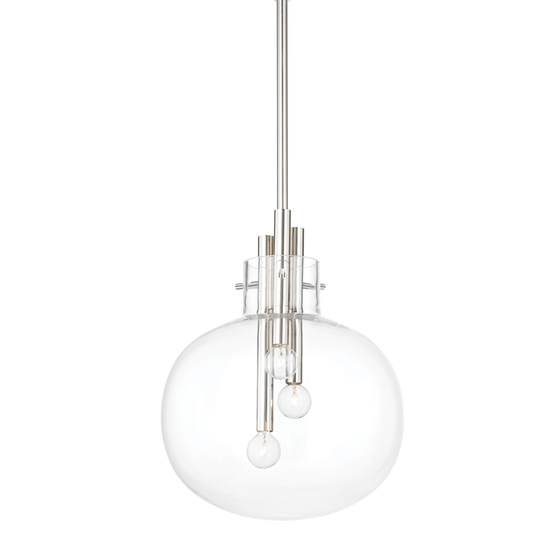 Hempstead 3 Light 13.75 inch Polished Nickel Pendant Ceiling Light, Small