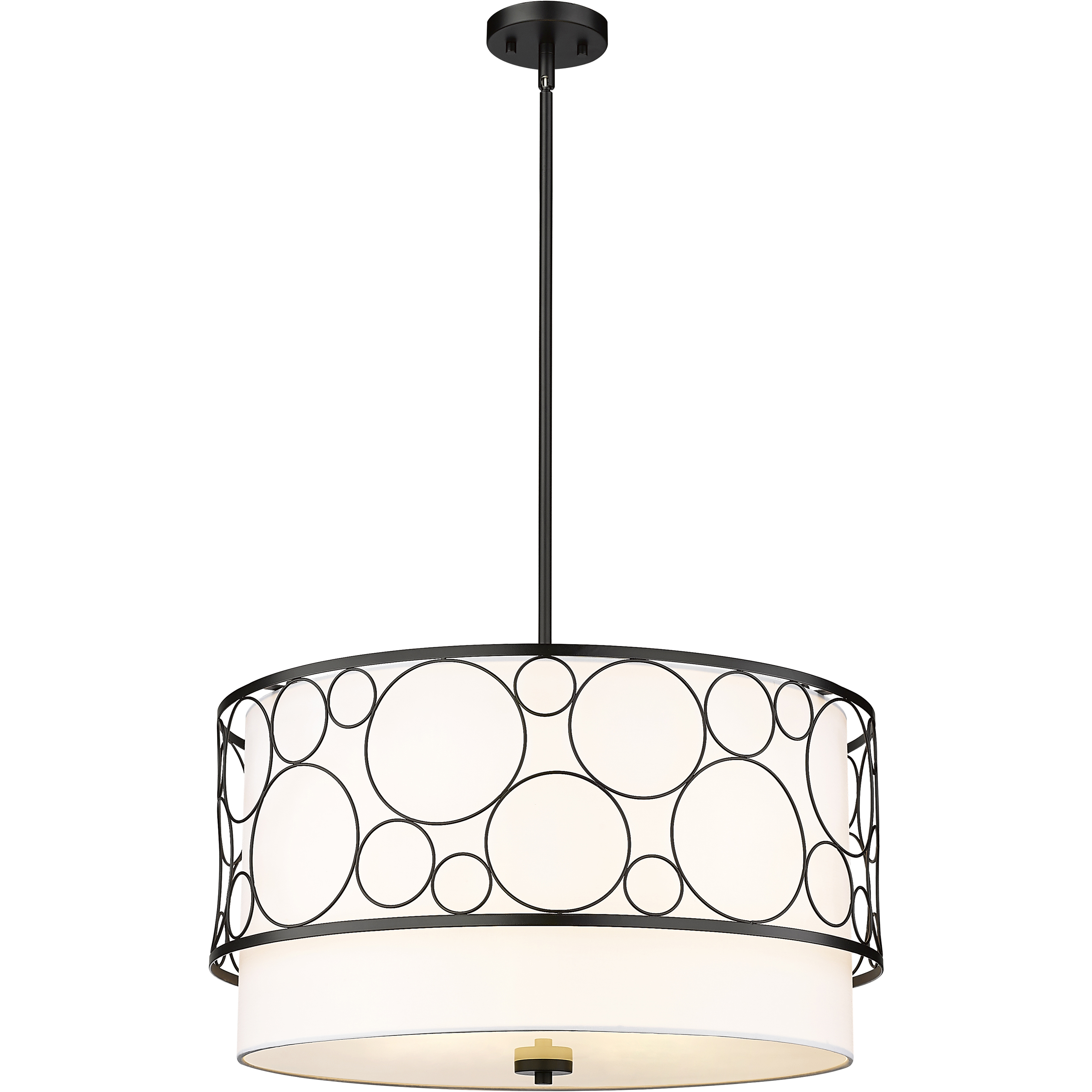 Kendall 4 Light 24 inch Matte Black Chandelier Ceiling Light