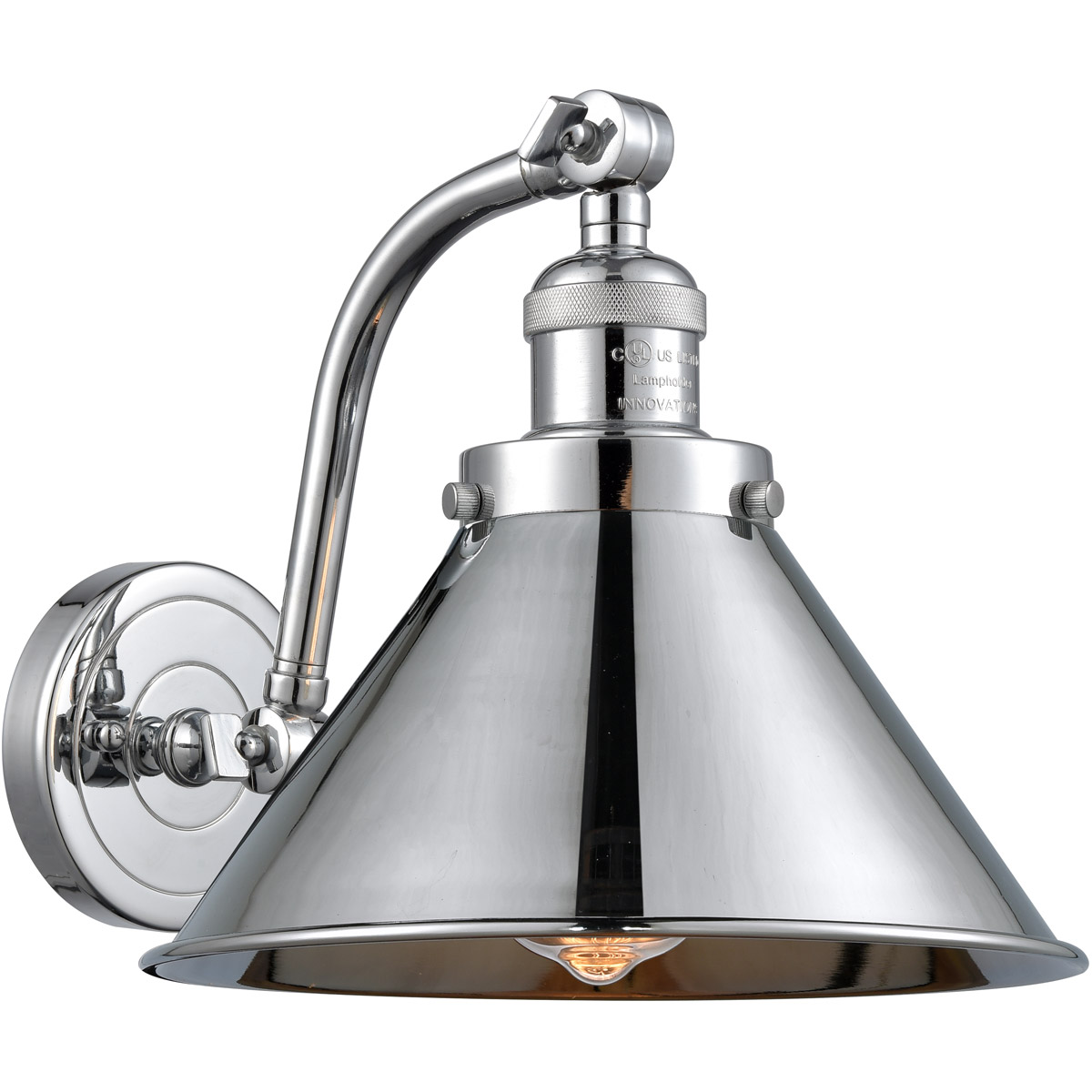 Franklin Restoration Briarcliff LED 8 inch Polished Chrome Sconce Wall Light, Franklin Restoration