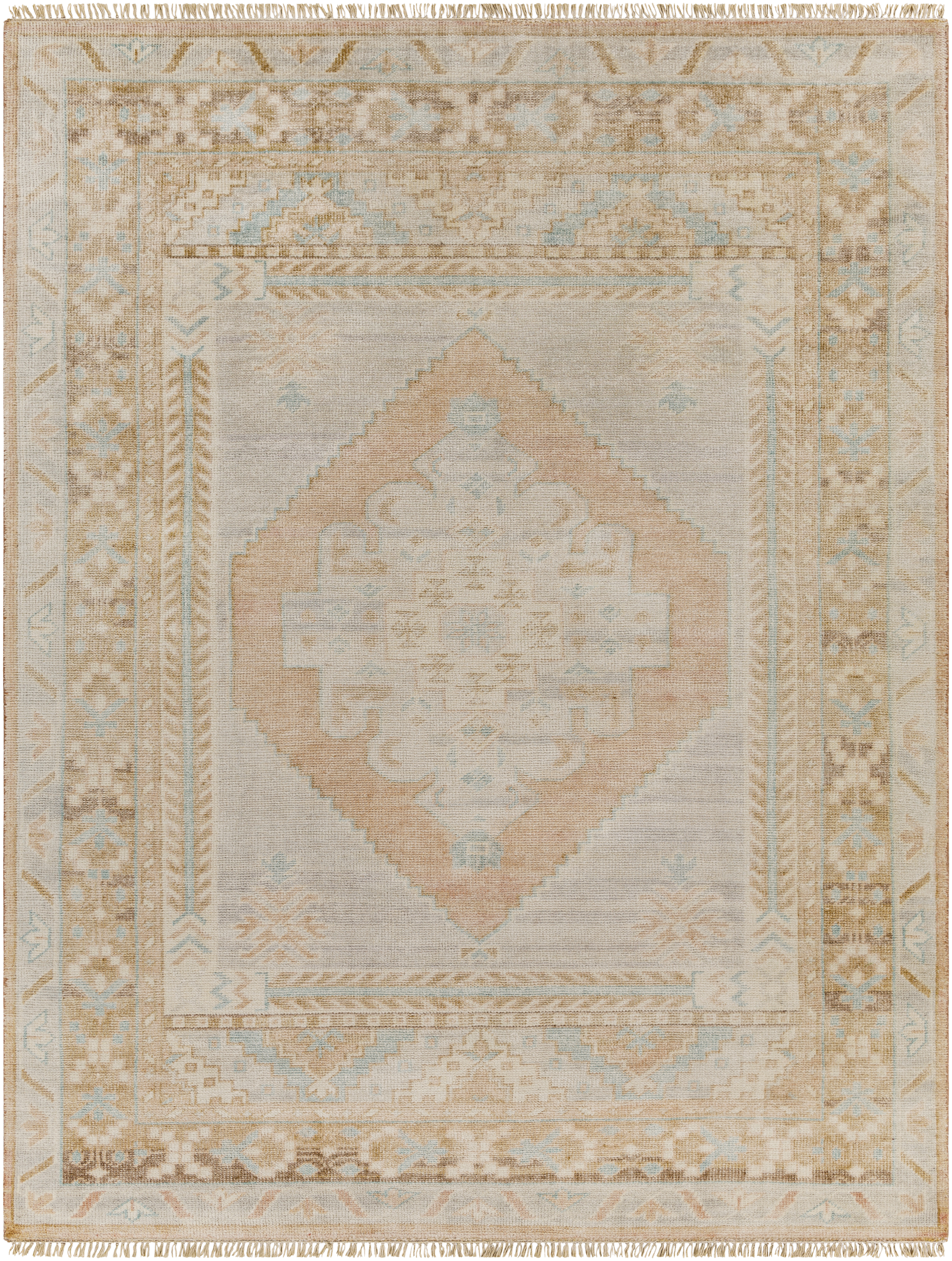 Anadolu 120 X 96 inch Dusty Pink Rug, Rectangle
