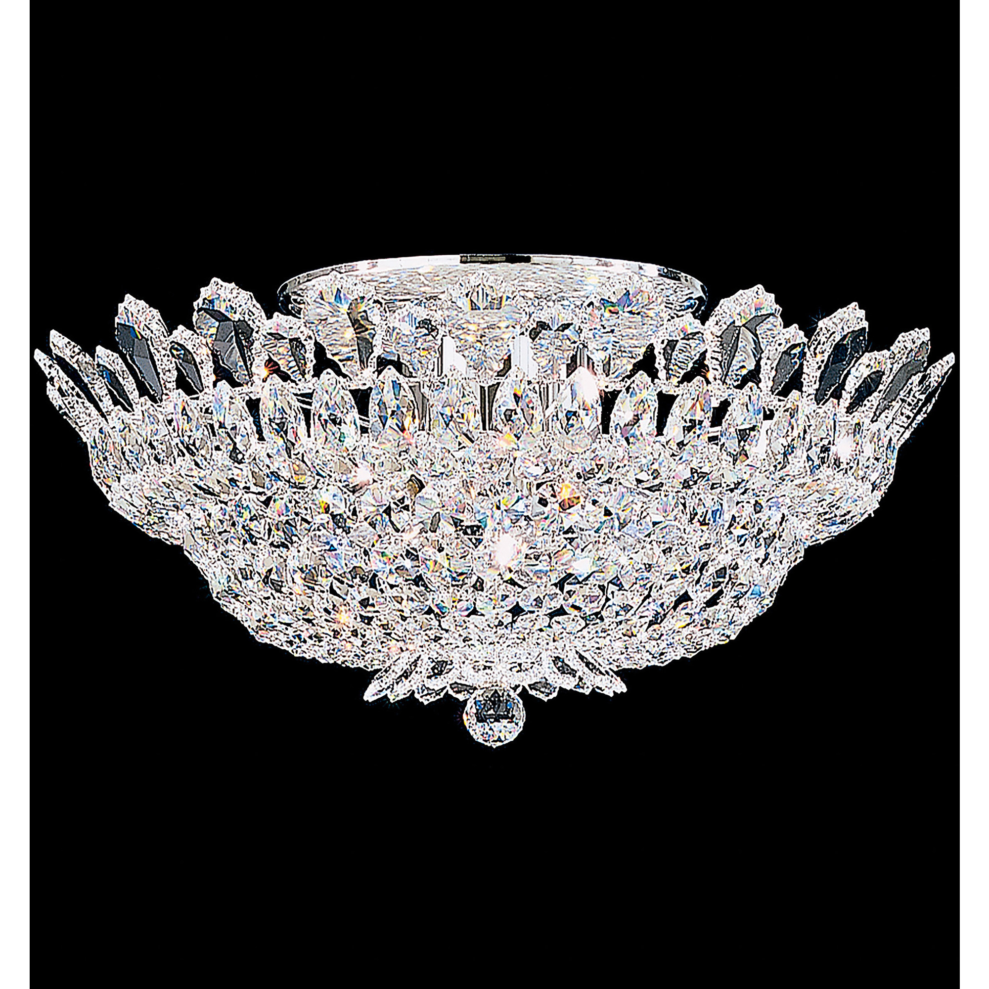 Trilliane 10 Light Silver Semi-Flush Mount Ceiling Light in Heritage
