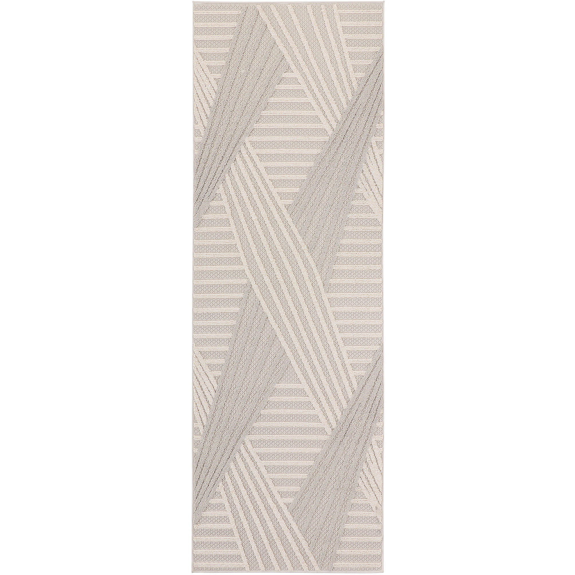 Laid Back Luxe 94 X 32 inch Neutral Rug in 2 x 8