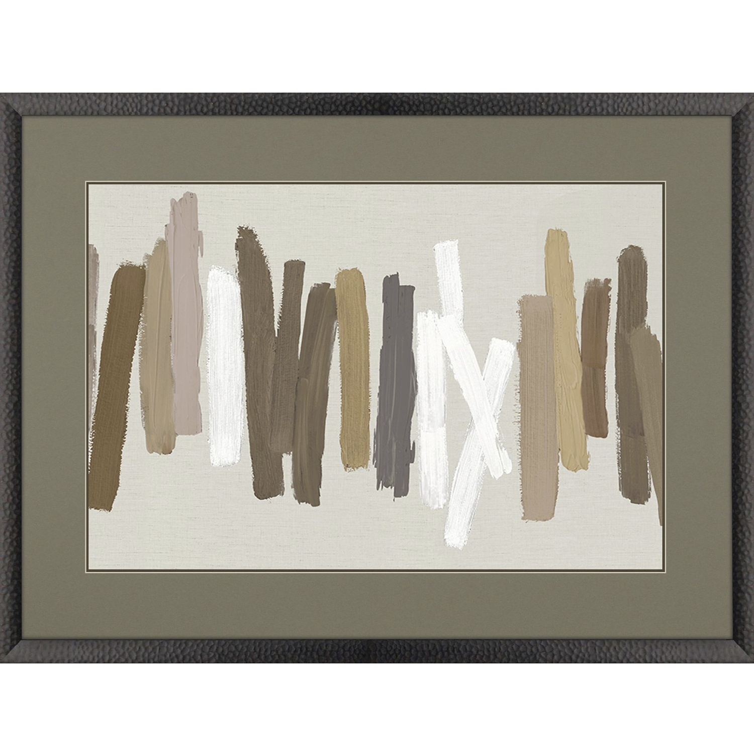 Strokes in Brown Brown and Beige and Neutral Framed Art