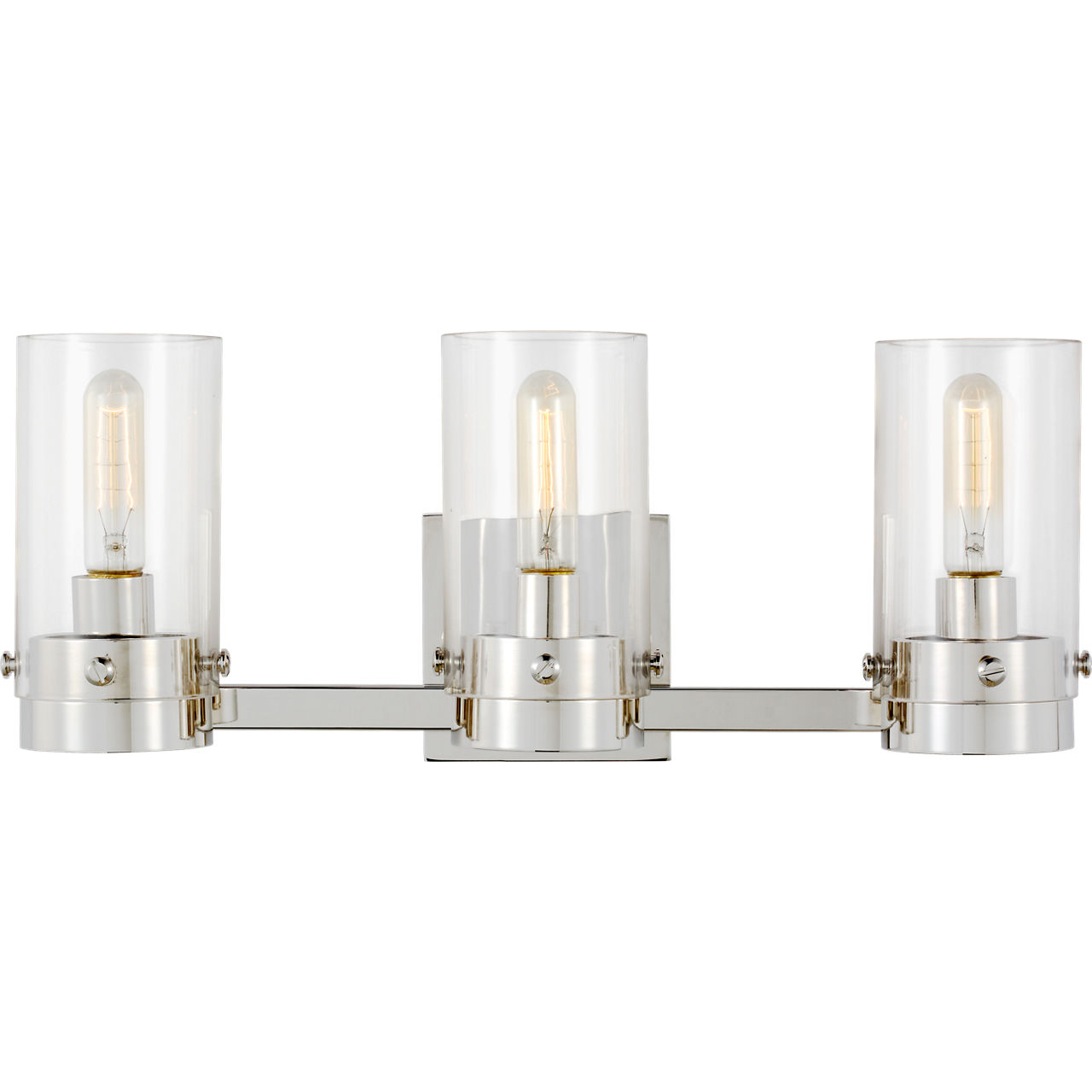 C&M by Chapman & Myers Garrett 3 Light 21.13 inch Polished Nickel Vanity Light Wall Light