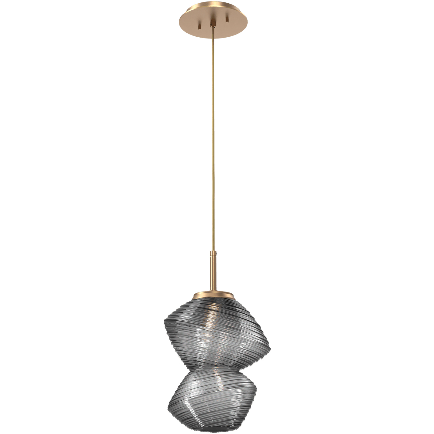 Mesa LED Novel Brass Pendant Ceiling Light in Smoke, 2700K LED