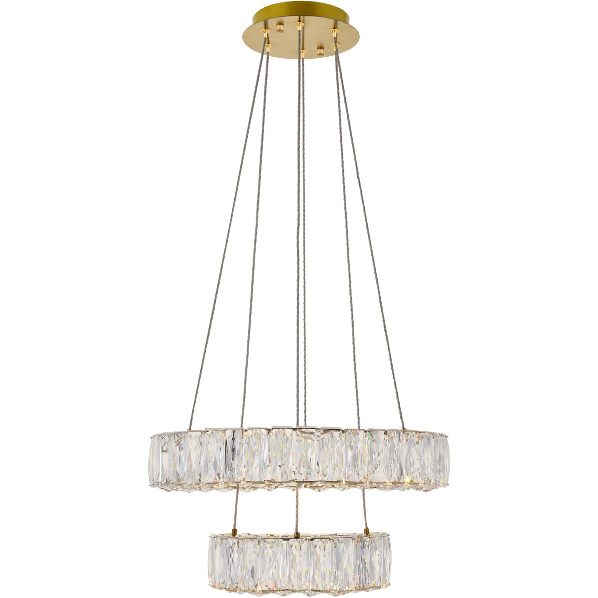 Monroe LED 17.7 inch Gold Pendant Ceiling Light