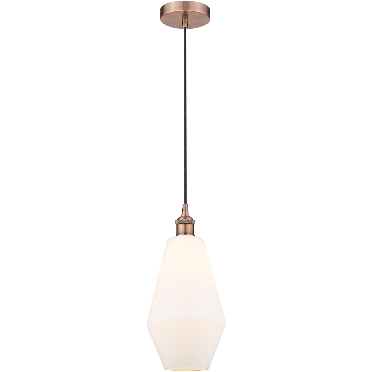 Edison Cindyrella LED 7 inch Antique Copper Mini Pendant Ceiling Light