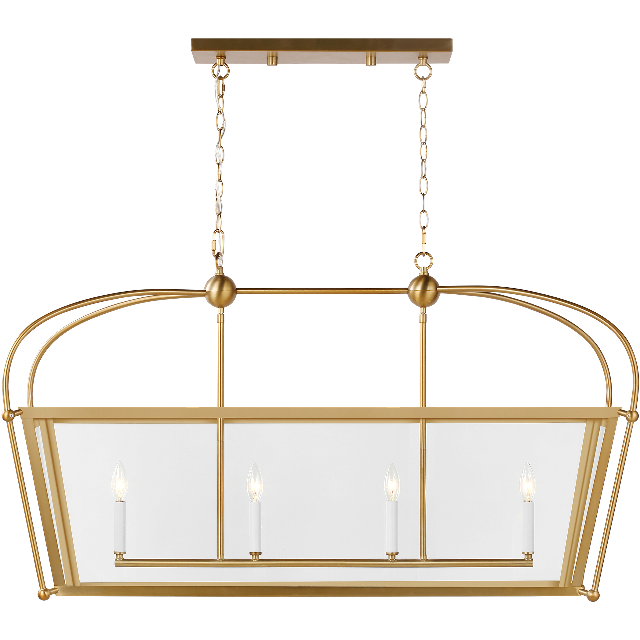 C&M by Chapman & Myers Charleston 4 Light 17.5 inch Satin Brass Pendant Ceiling Light