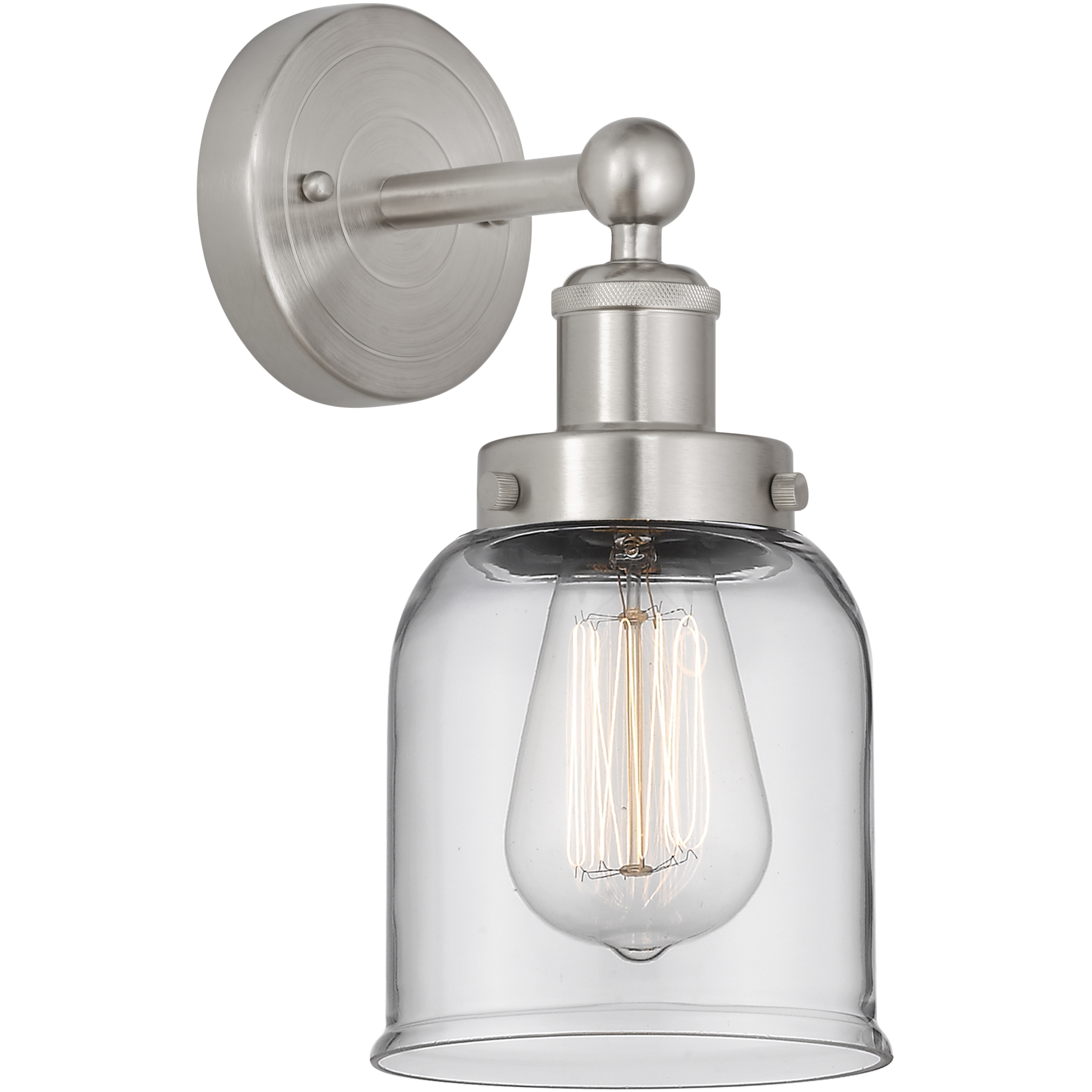 Bell 1 Light 6.5 inch Brushed Satin Nickel Sconce Wall Light
