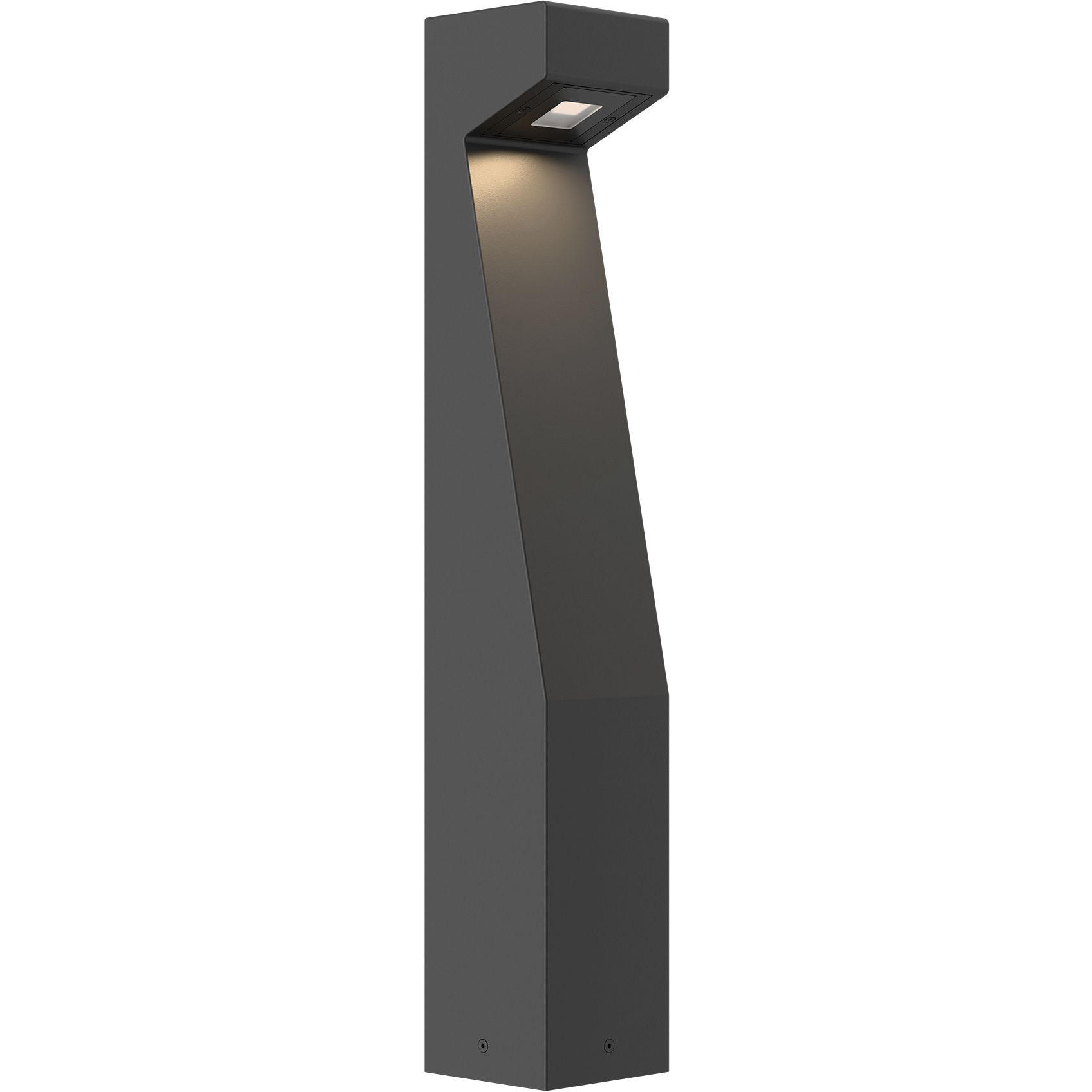 Even 12 8.3 watt Black Bollard Light in 2700K Warm LED, WAC Landscape