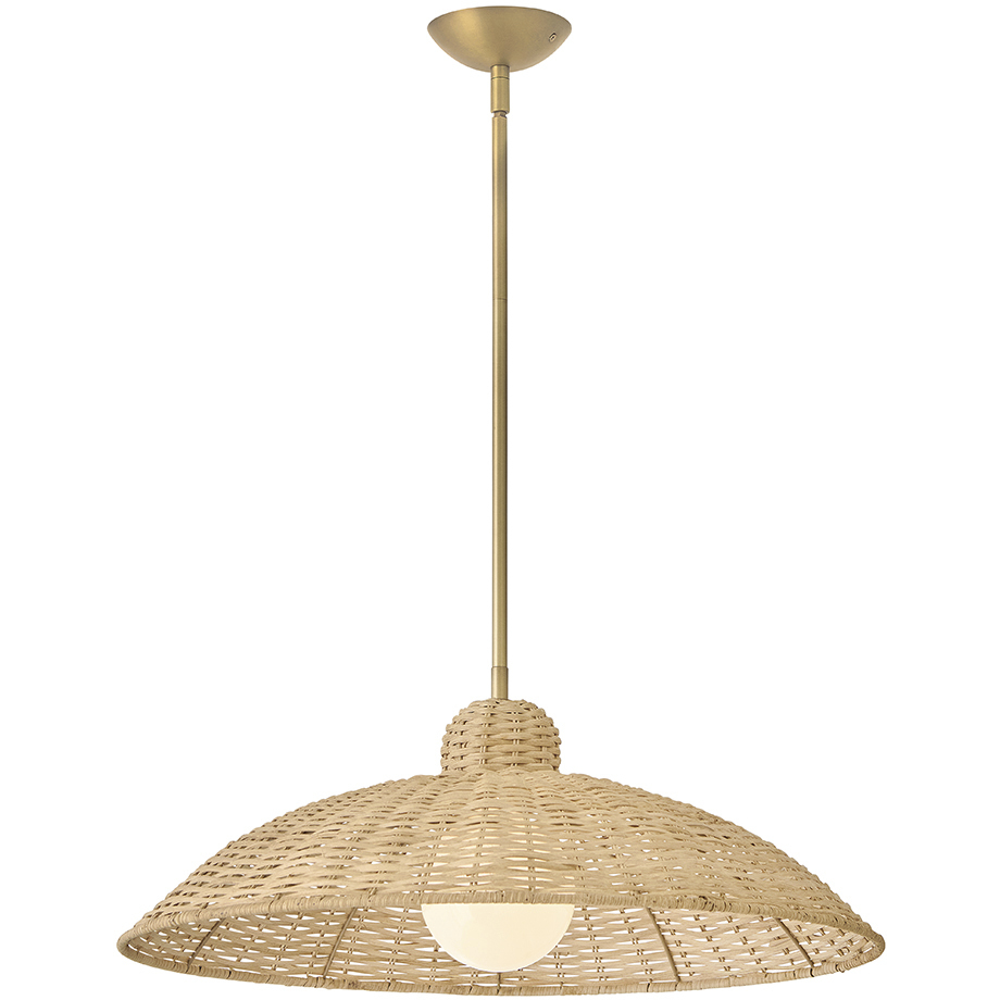 Pismo 1 Light 24 inch Lacquered Brass Pendant Ceiling Light, Large