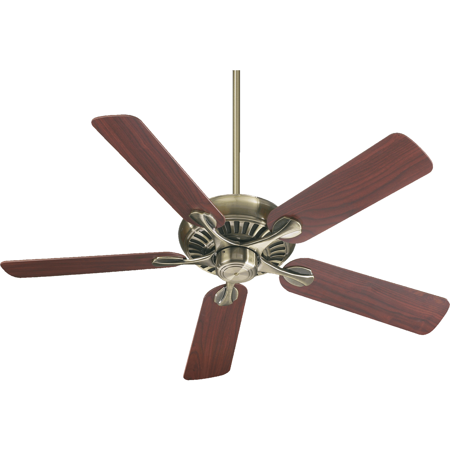 Quorum 91525-4 Pinnacle 52 inch Antique Brass with Medium Oak Blades ...