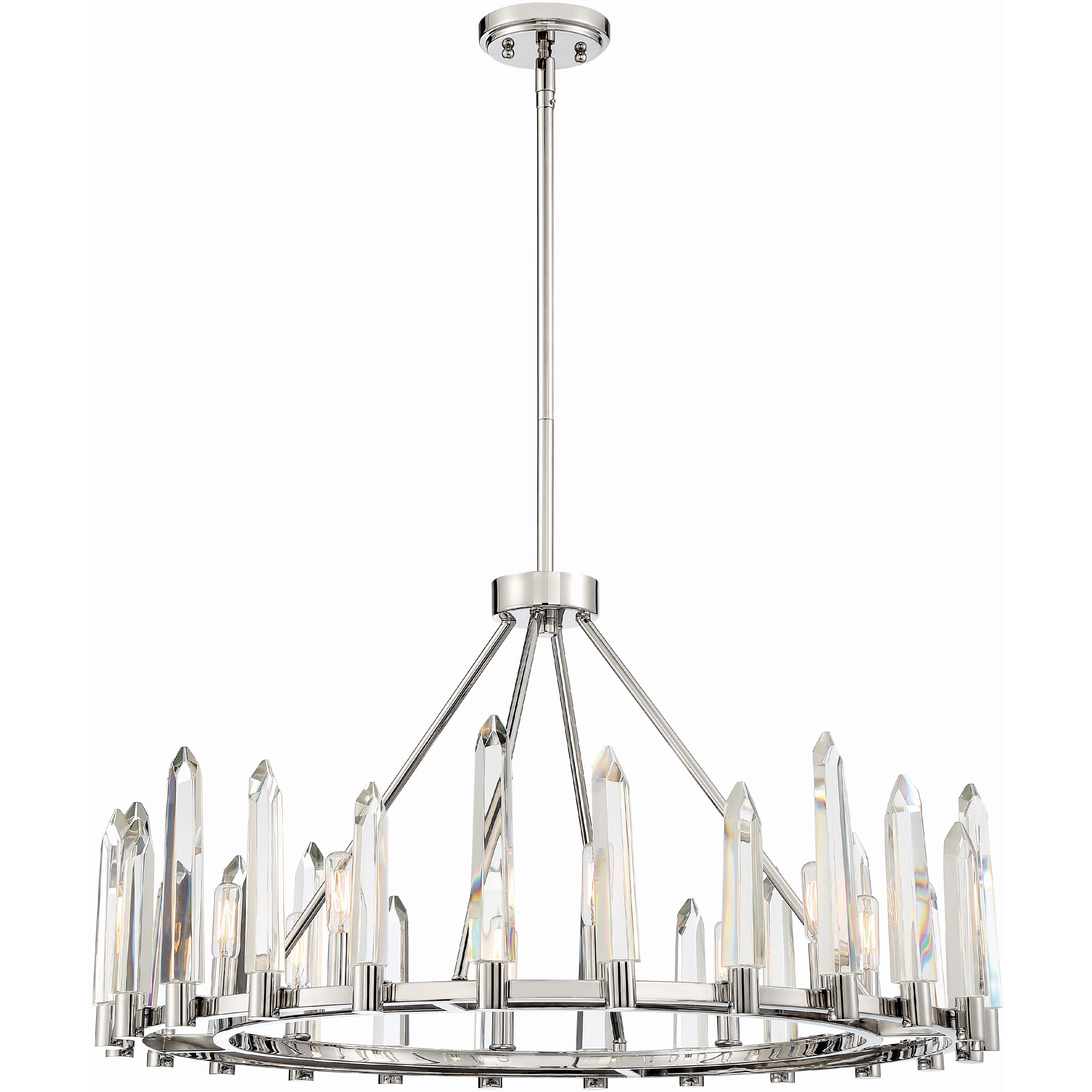 Watson 8 Light 32 inch Polished Nickel Chandelier Ceiling Light