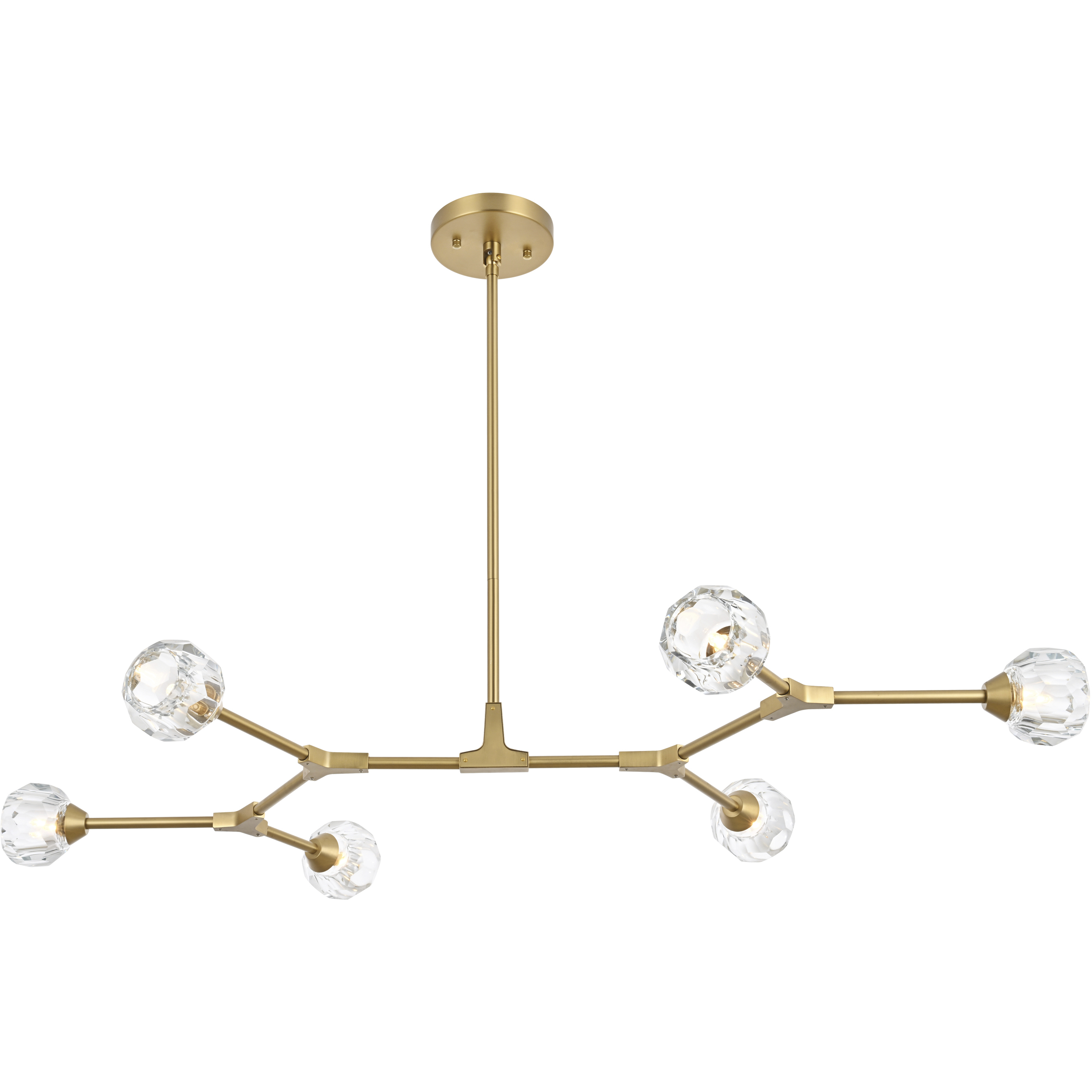 Zayne 6 Light 49 inch Gold Pendant Ceiling Light