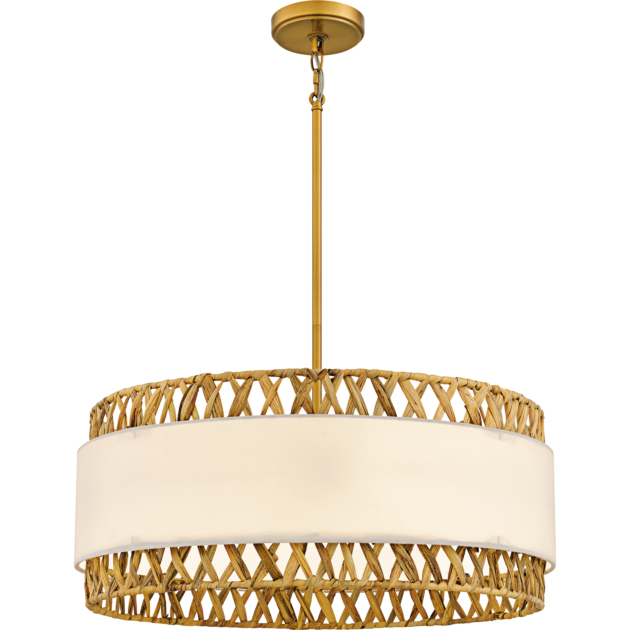 Kate 5 Light 24 inch Brushed Gold Pendant Ceiling Light, Large