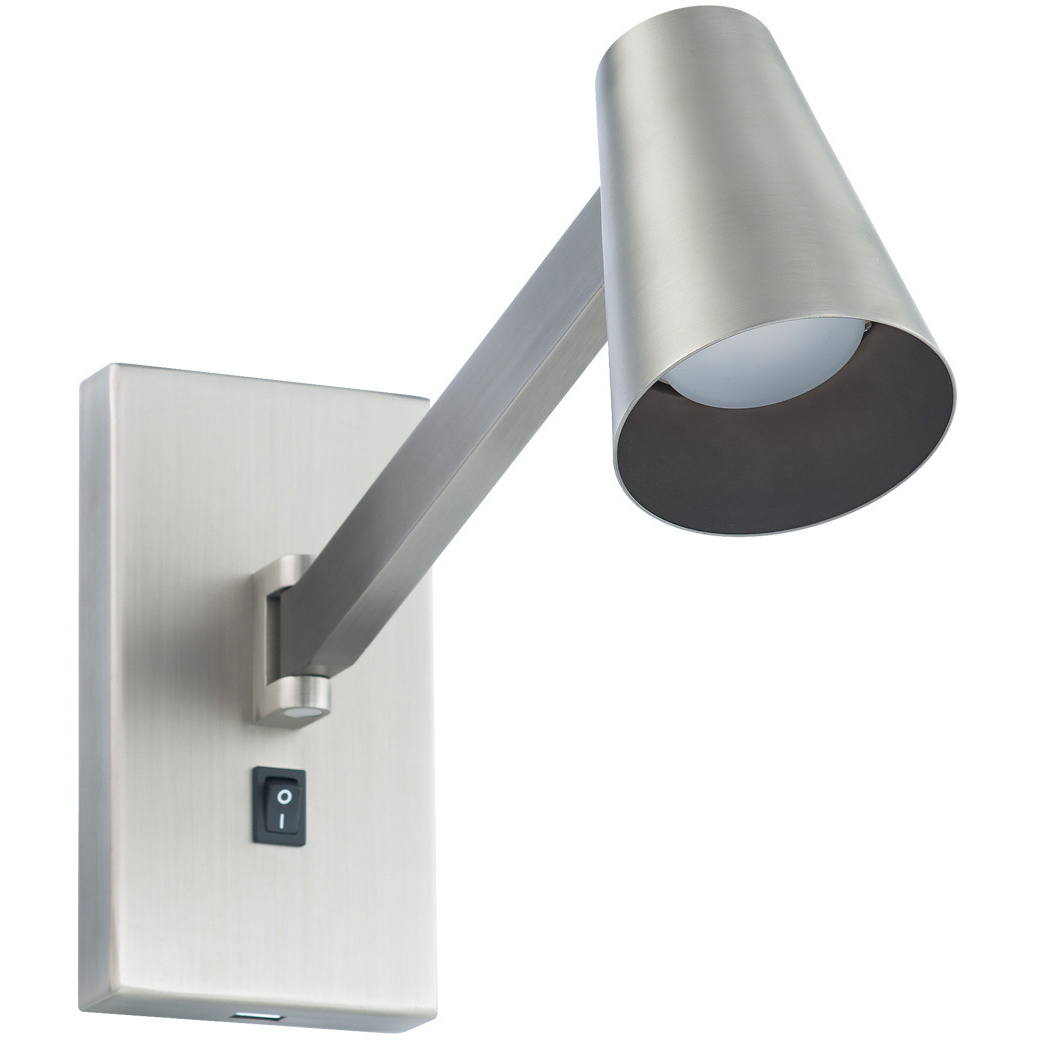 Grisham LED 14.38 inch Brushed Nickel Reading Light Wall Light, dweLED