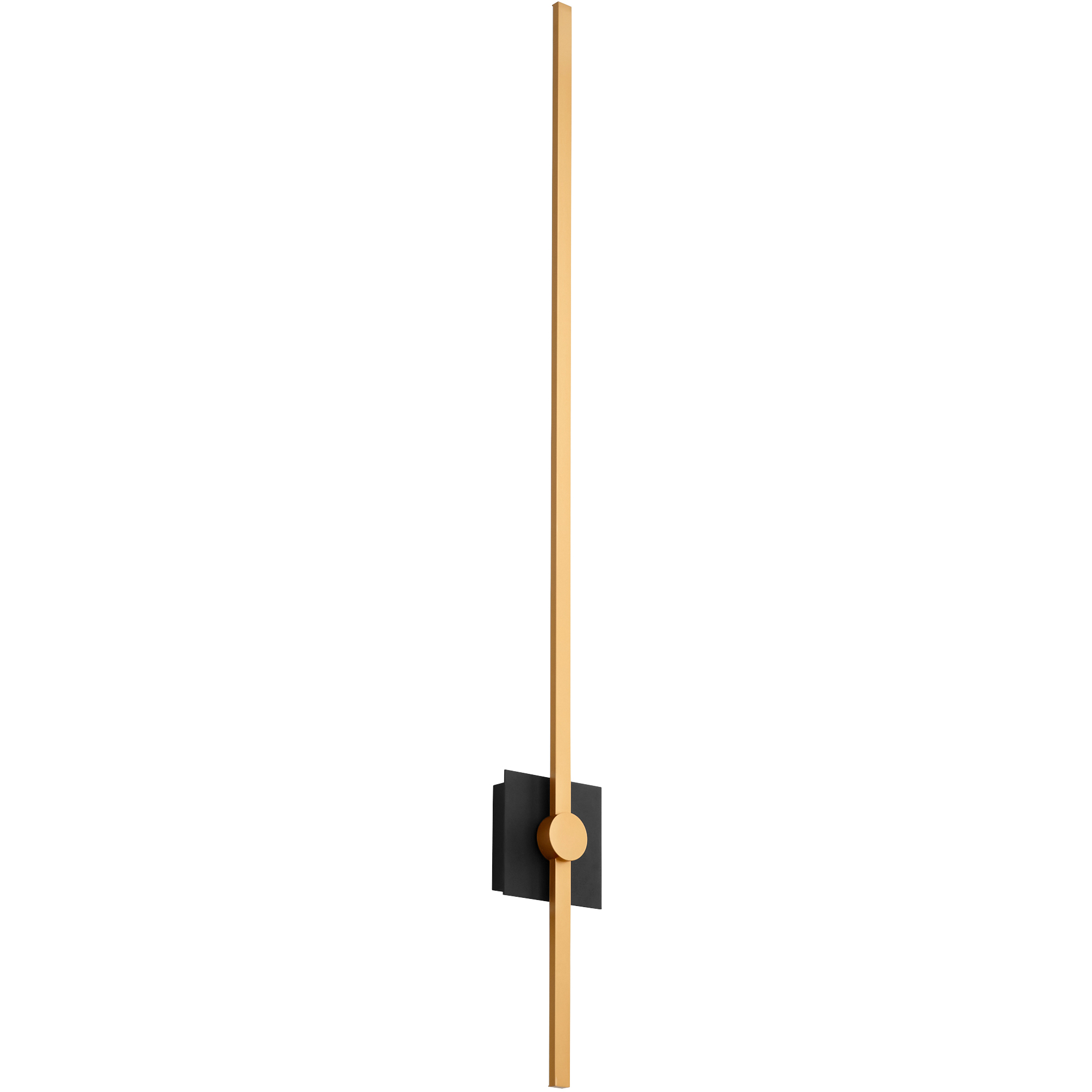 Zora 1 Light 48 inch Black/Industrial Brass Sconce Wall Light
