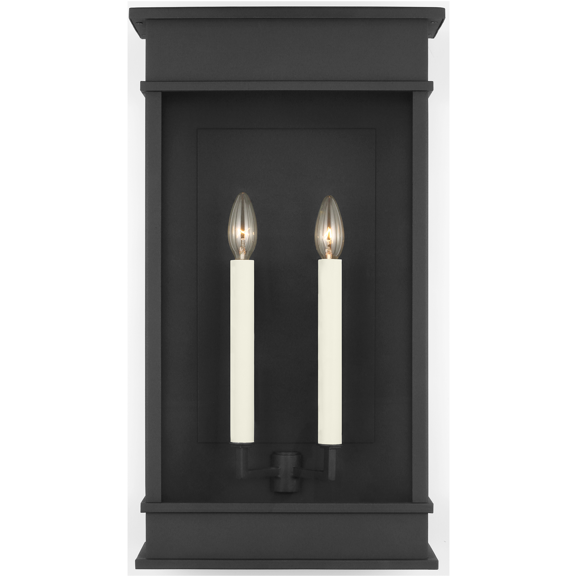 C&M by Chapman & Myers Cupertino 2 Light 19.13 inch Textured Black Outdoor Wall Lantern