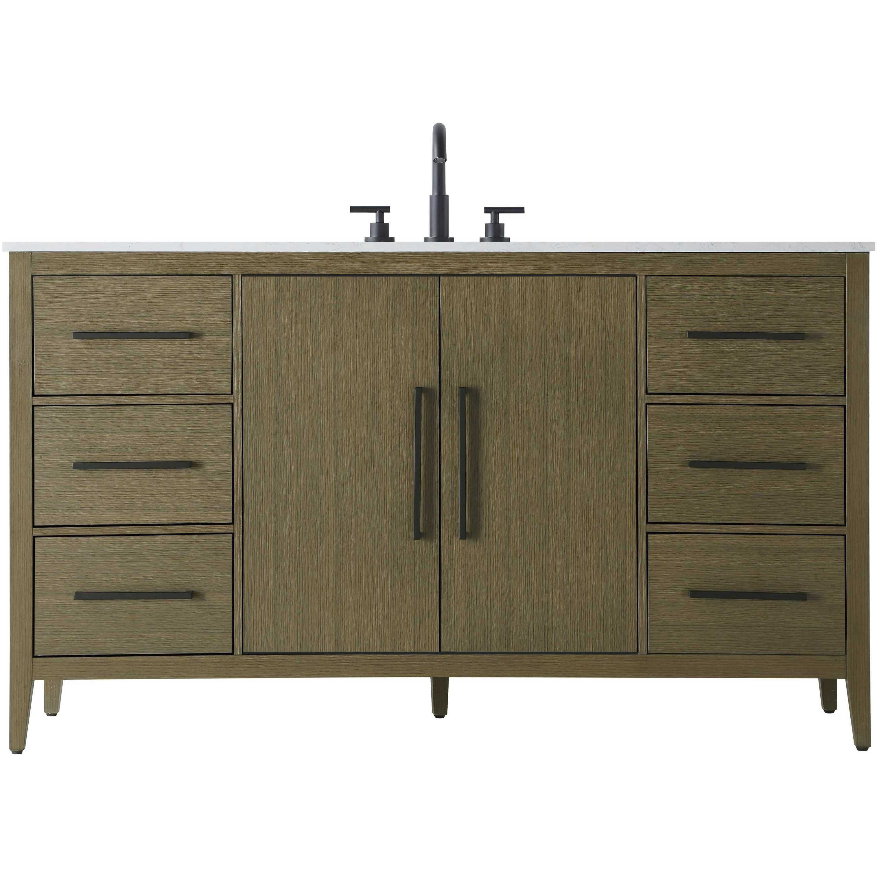 Millie 60 X 35 inch Chestnut Brown Bathroom Vanity Cabinet