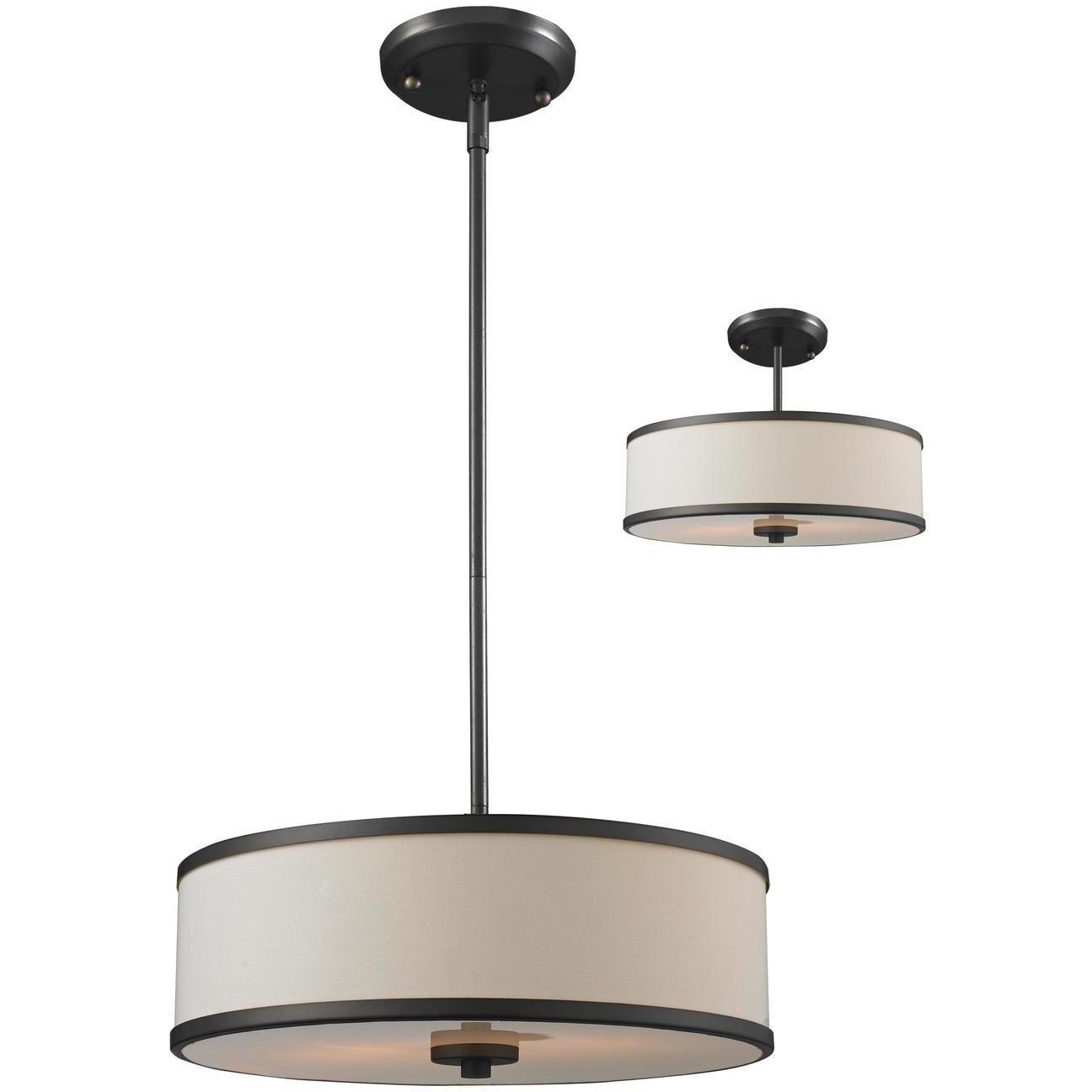 Cameo 3 Light 15.63 inch Factory Bronze Pendant Ceiling Light