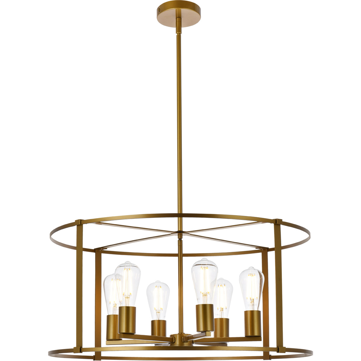 Agnys 6 Light 26 inch Brass Pendant Ceiling Light