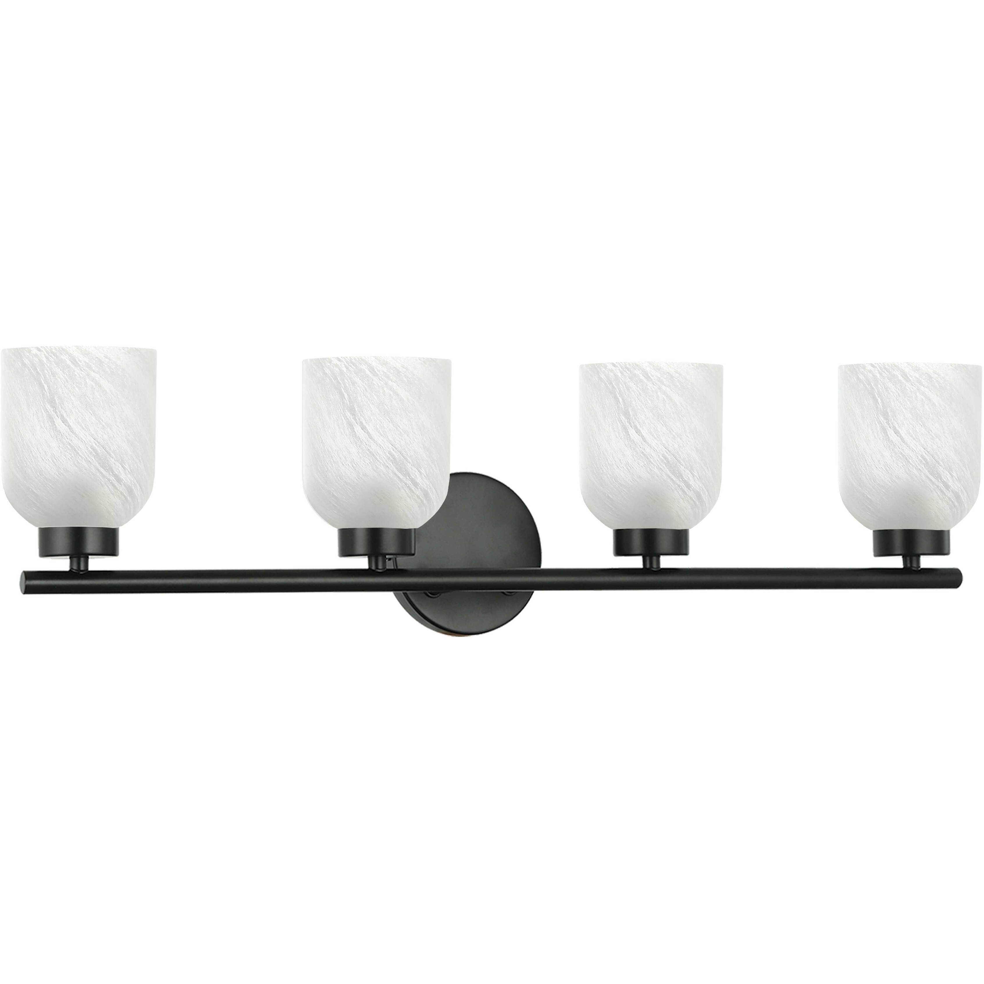 Vonda 4 Light 29 inch Matte Black Vanity Light Wall Light