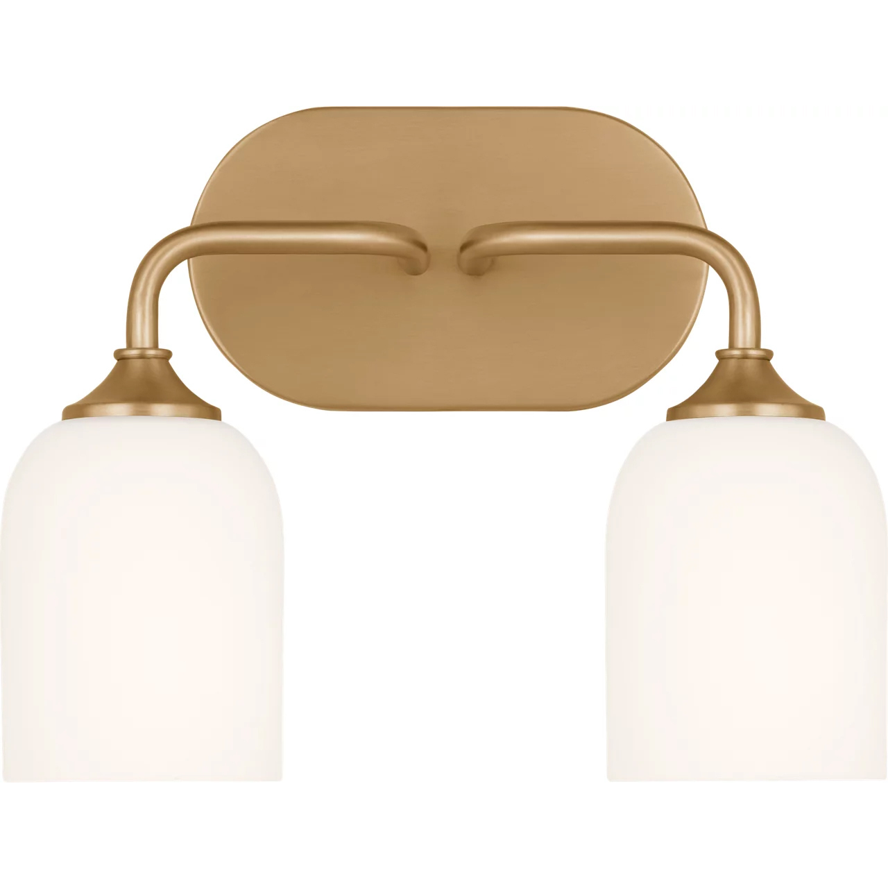 Emile 2 Light 13.25 inch Satin Brass Wall Bath Fixture Wall Light