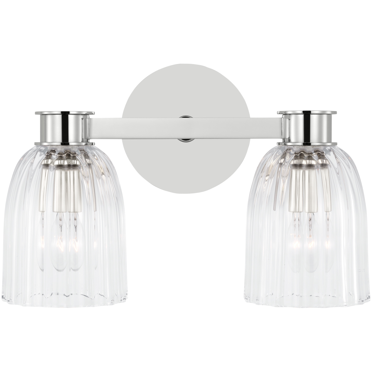 AERIN Asalea LED 13 inch Polished Nickel Double Sconce Wall Light