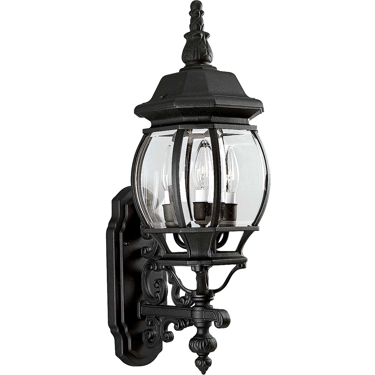 Kesley 3 Light 23 inch Textured Black Outdoor Wall Lantern