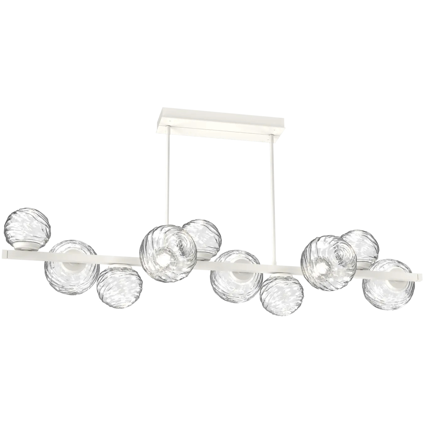 Gaia LED 58.7 inch Salt White Chandelier Ceiling Light, Twisted Branch