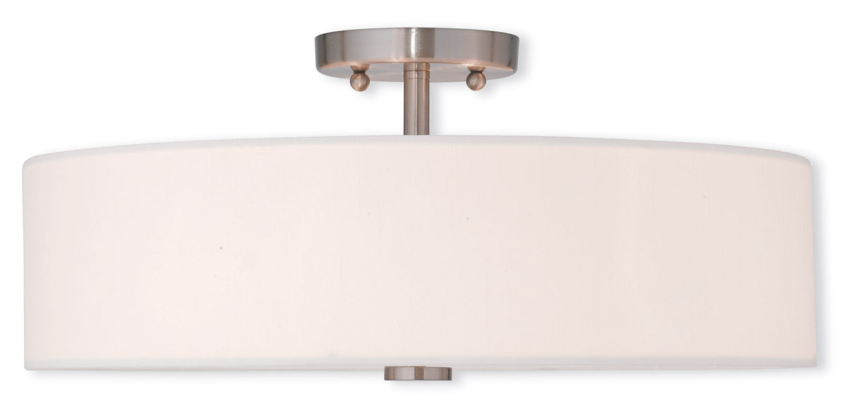 Meridian 4 Light 18 inch Brushed Nickel Semi-Flush Mount Ceiling Light