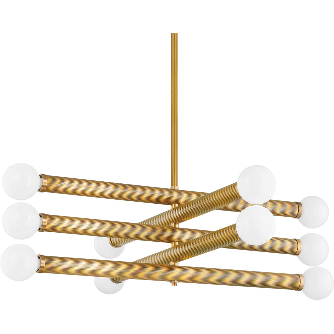 Pienza 10 Light 50 inch Vintage Brass Chandelier Ceiling Light