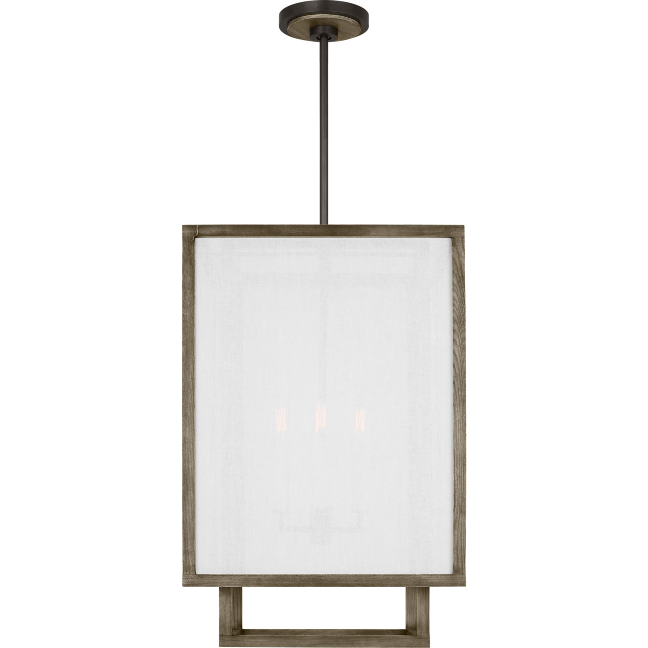 Thom Filicia Brockway 4 Light 16.25 inch Weathered Oak Wood Lantern Pendant Ceiling Light