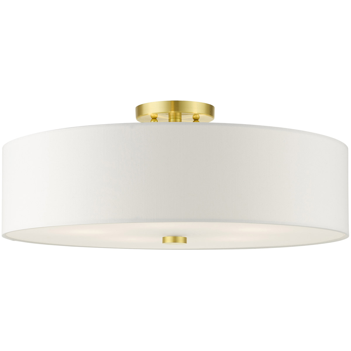 Meridian 5 Light 22 inch Satin Brass Semi Flush Ceiling Light