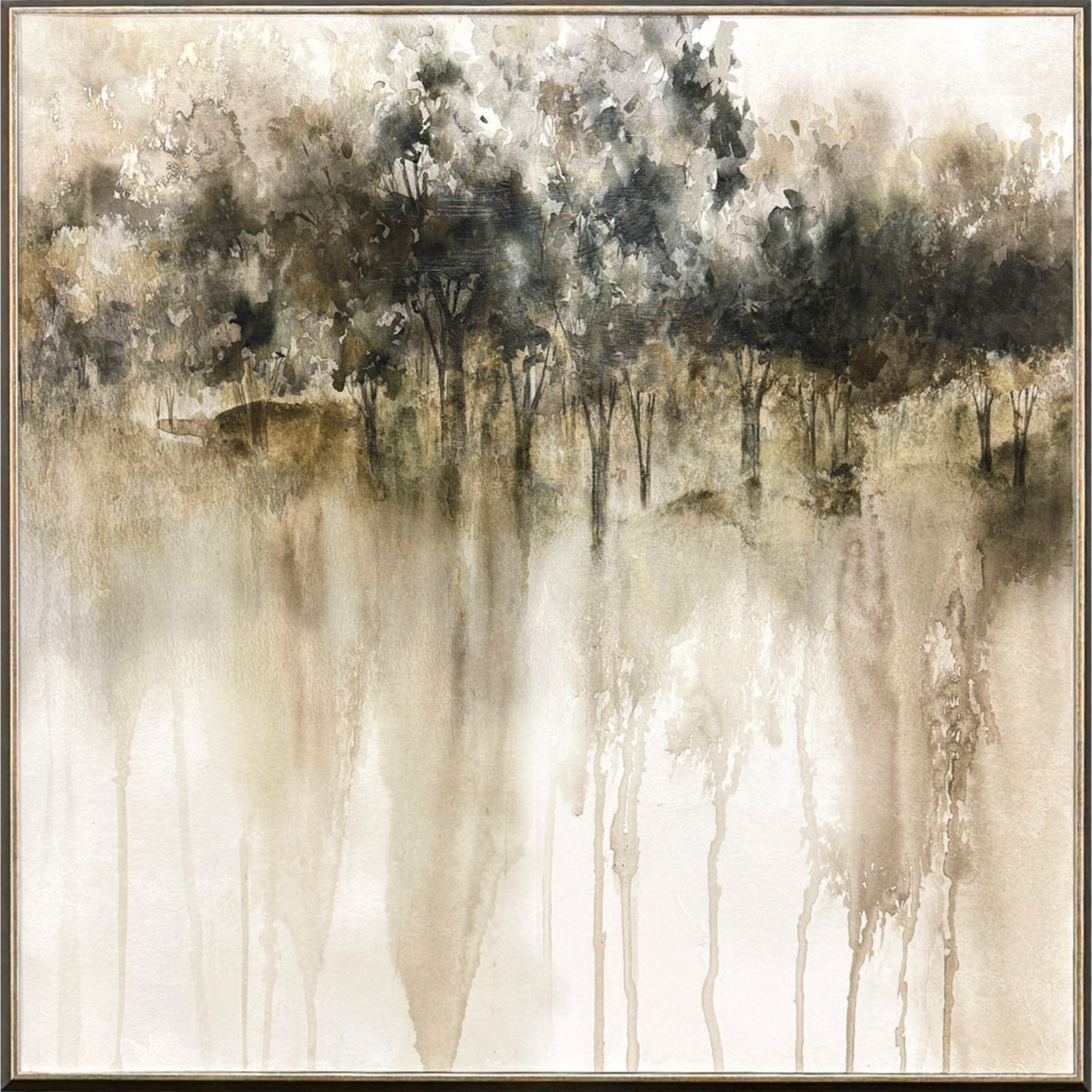 Tree Abstract 29 X 29 inch Non-Glass Framed Art, Propac