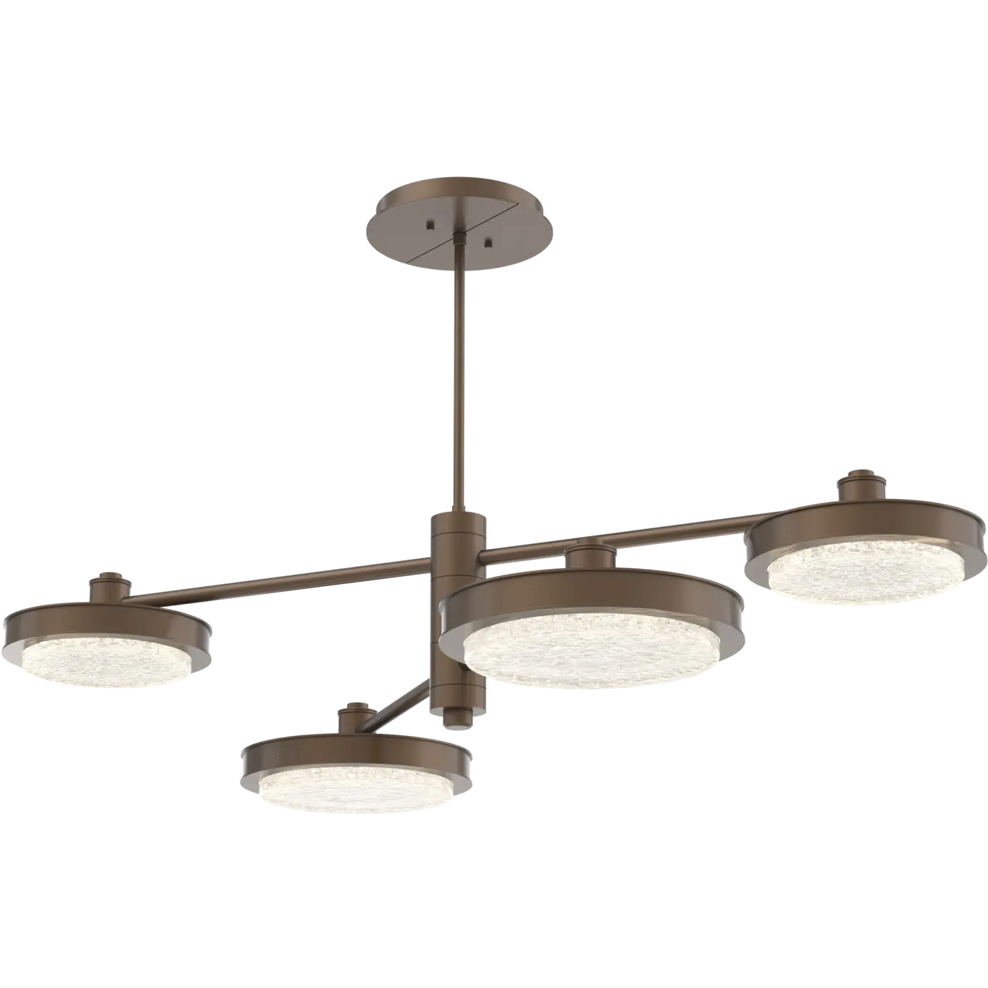 Iris LED 49 inch Burnished Bronze Mobile Chandelier Ceiling Light