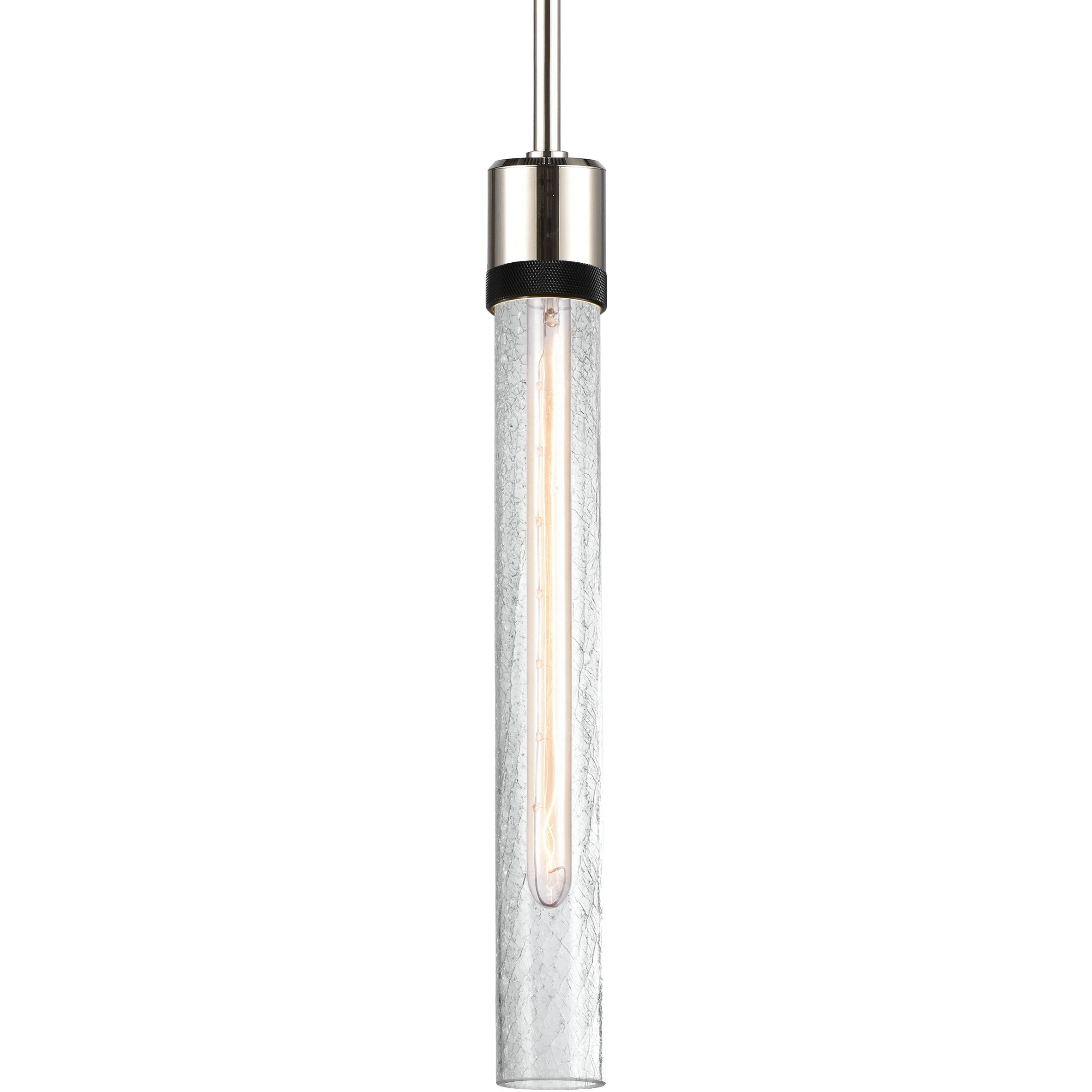 Zigrina 1 Light 5.13 inch Polished Nickel with Satin Brushed Black Pendant Ceiling Light